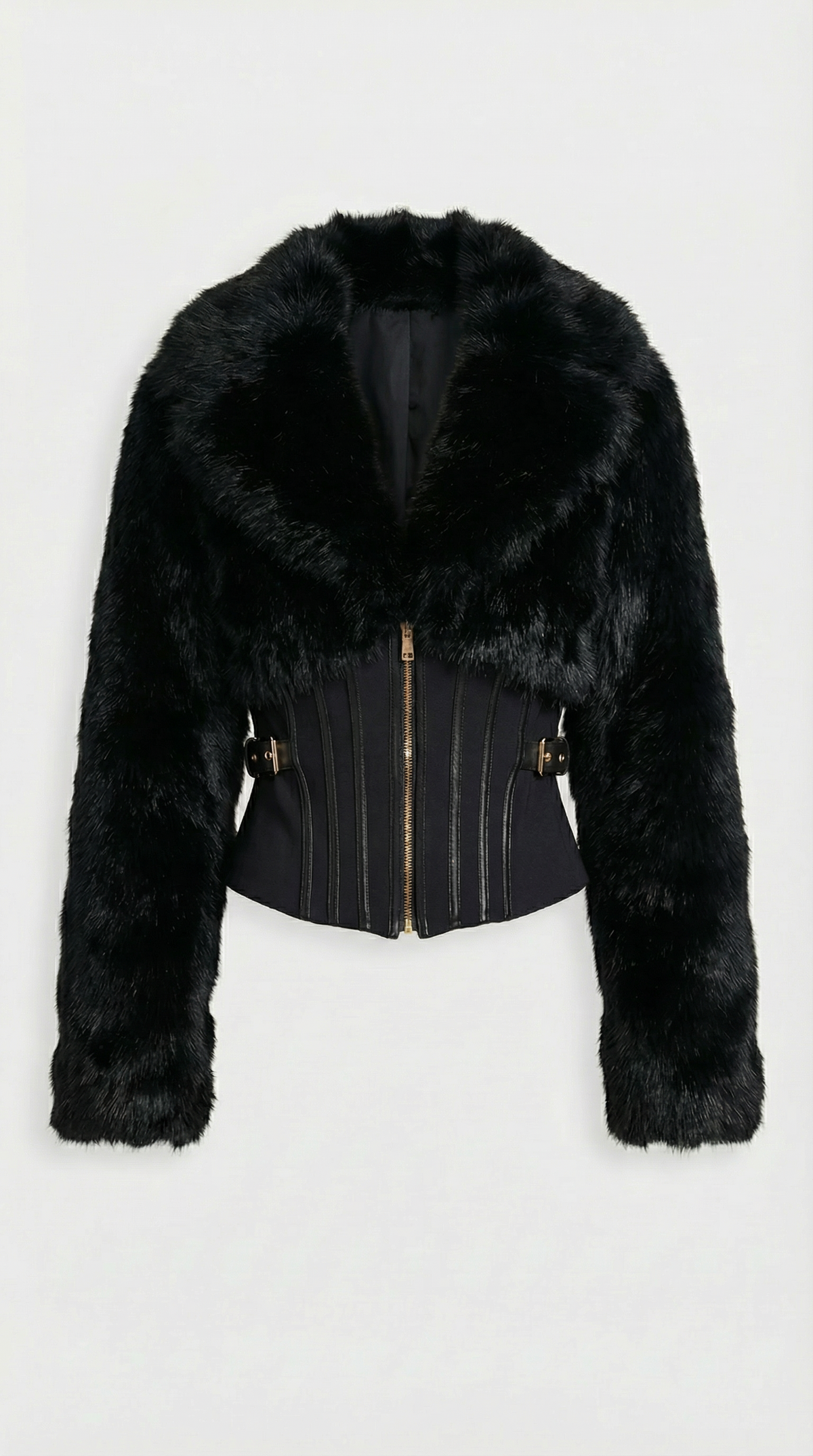 CHAQUETA CORTA DE PIEL CON CUELLO XL