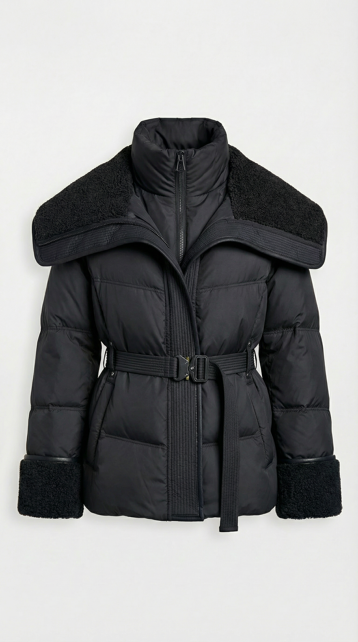 CHAQUETA ACOLCHADA CON CUELLO XL NEGRO