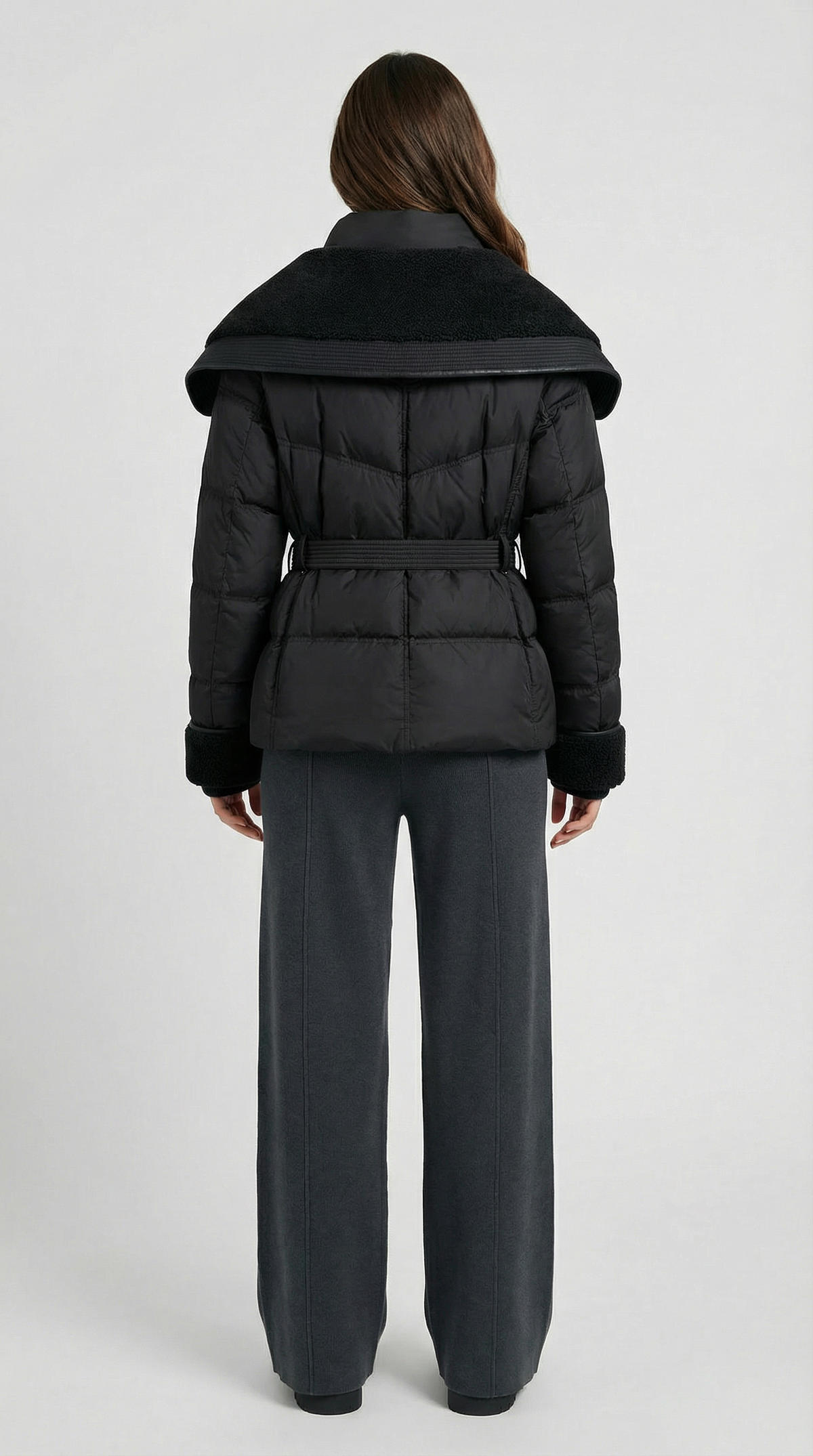 CHAQUETA ACOLCHADA CON CUELLO XL NEGRO