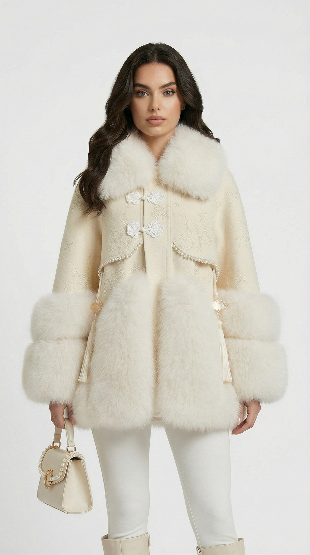 CHAQUETA DE PLUMON CON CUELLO DE PIEL VEGANA
