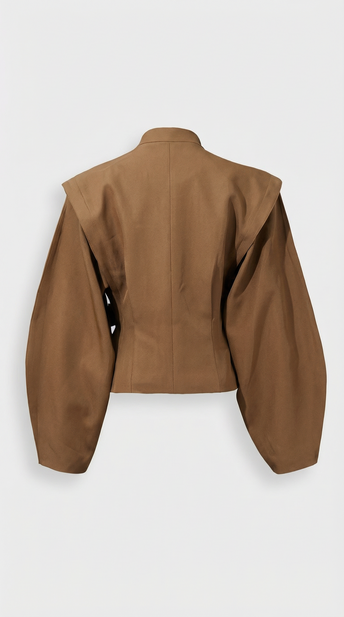 CHAQUETA CRUZADA CON HEBILLA MARRON