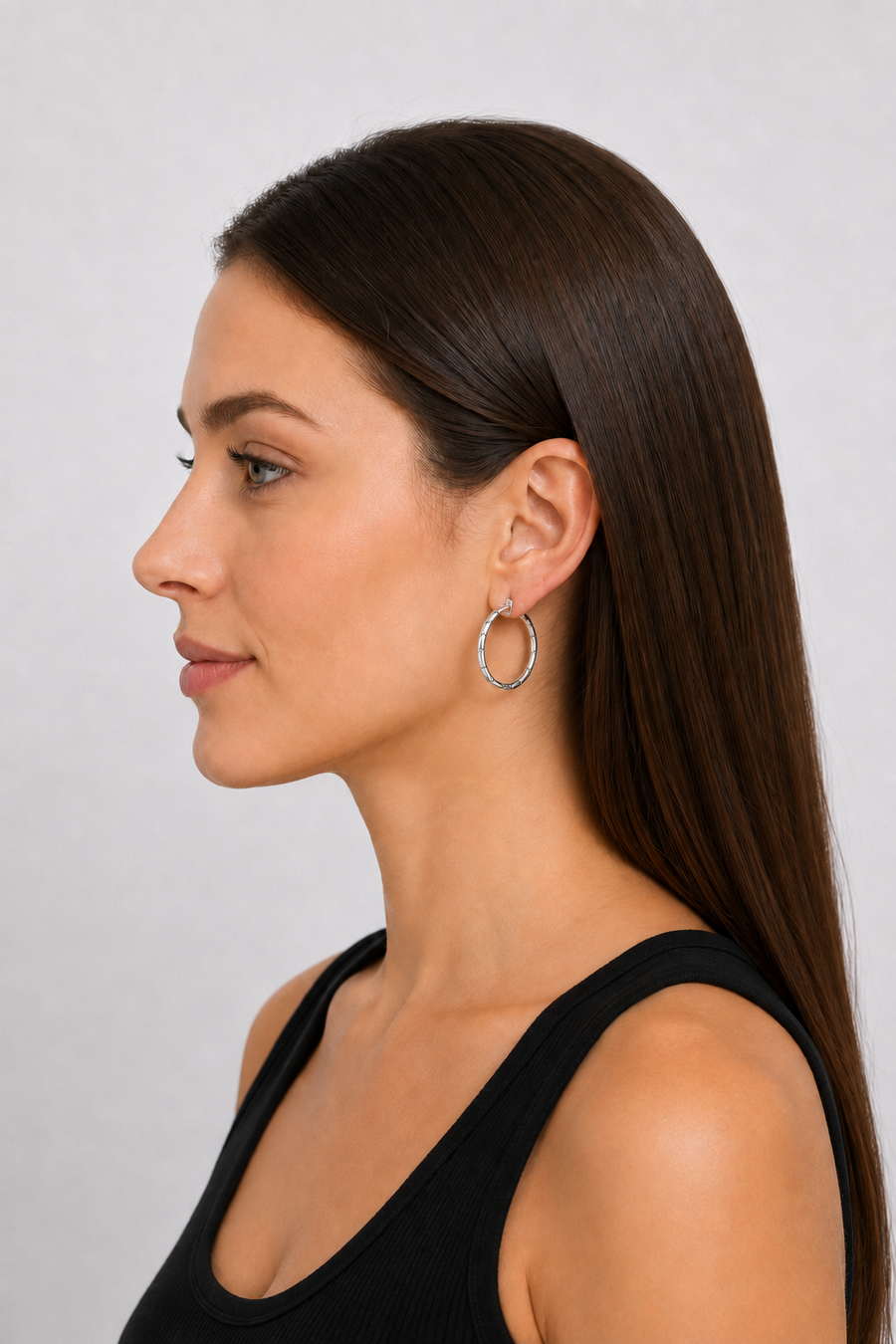 PENDIENTES DE ARO EN PLATEADO