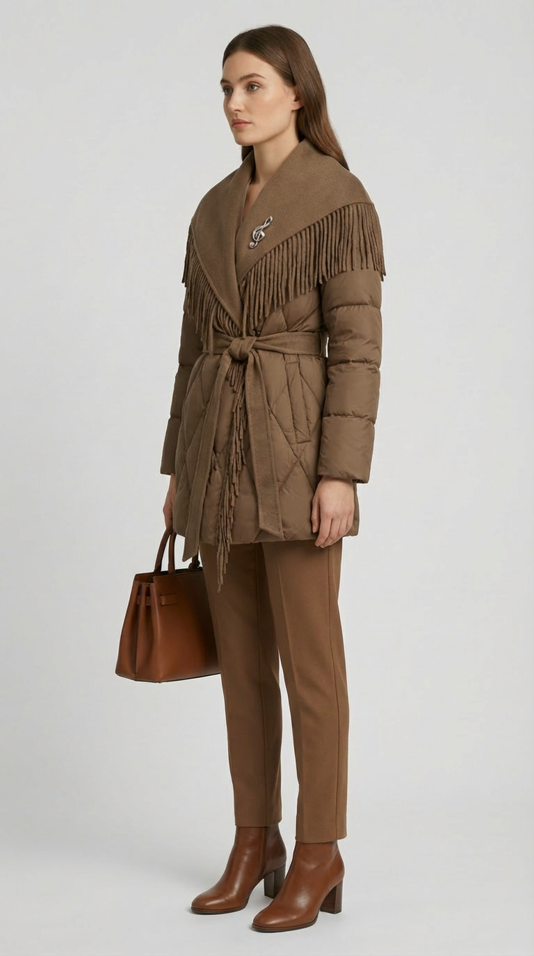 CHAQUETA HIBRIDA DE LANA Y PLUMON