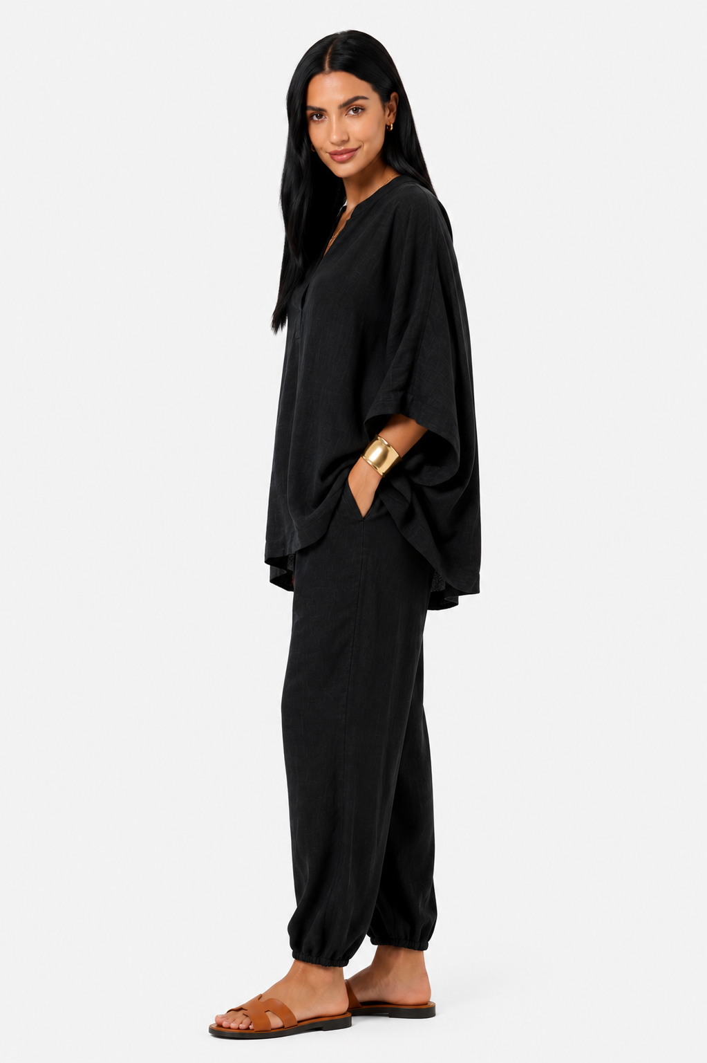 Marina | Conjunto de blusa fluida y pantalón ancho