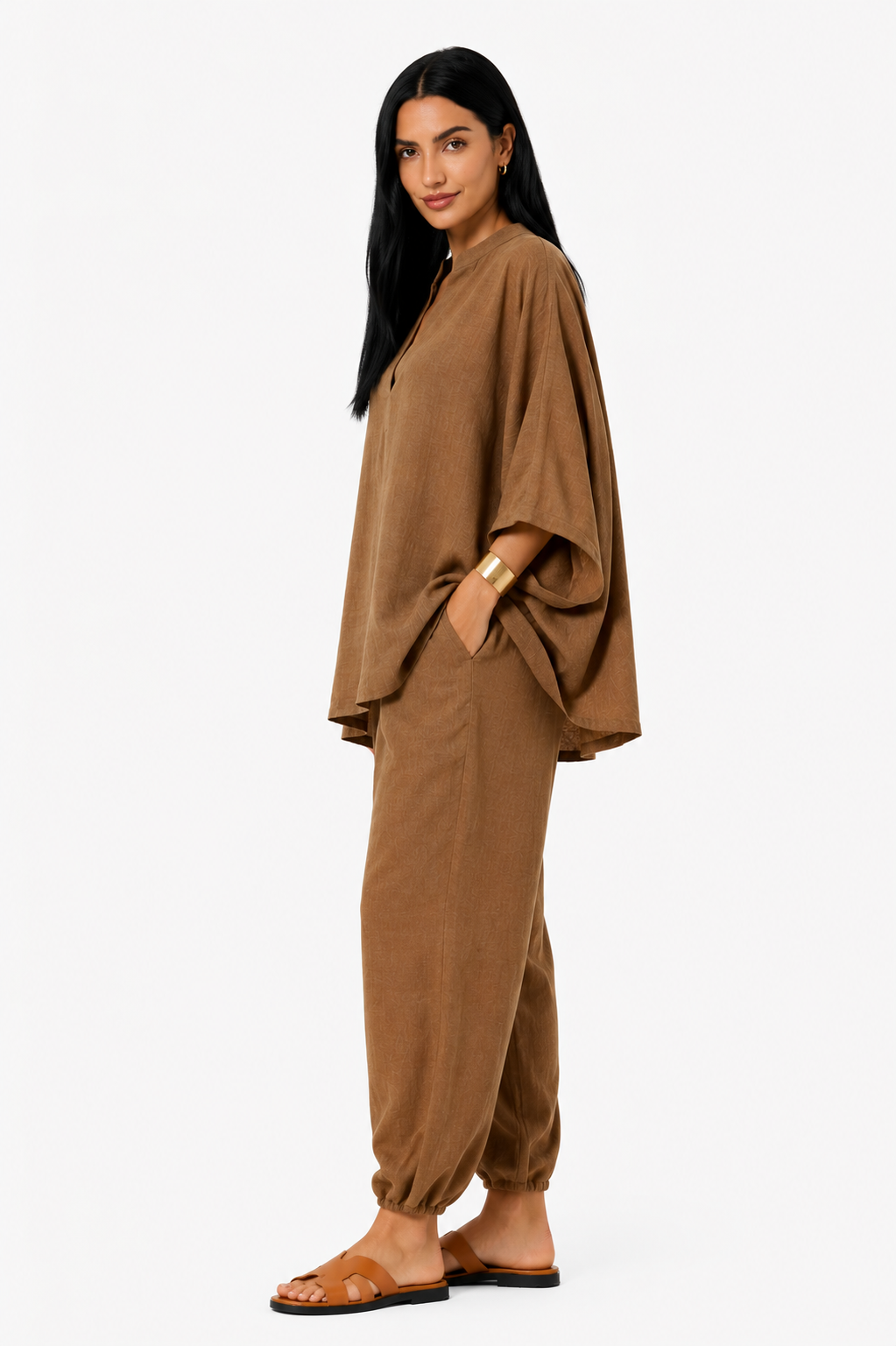 Marina | Conjunto de blusa fluida y pantalón ancho