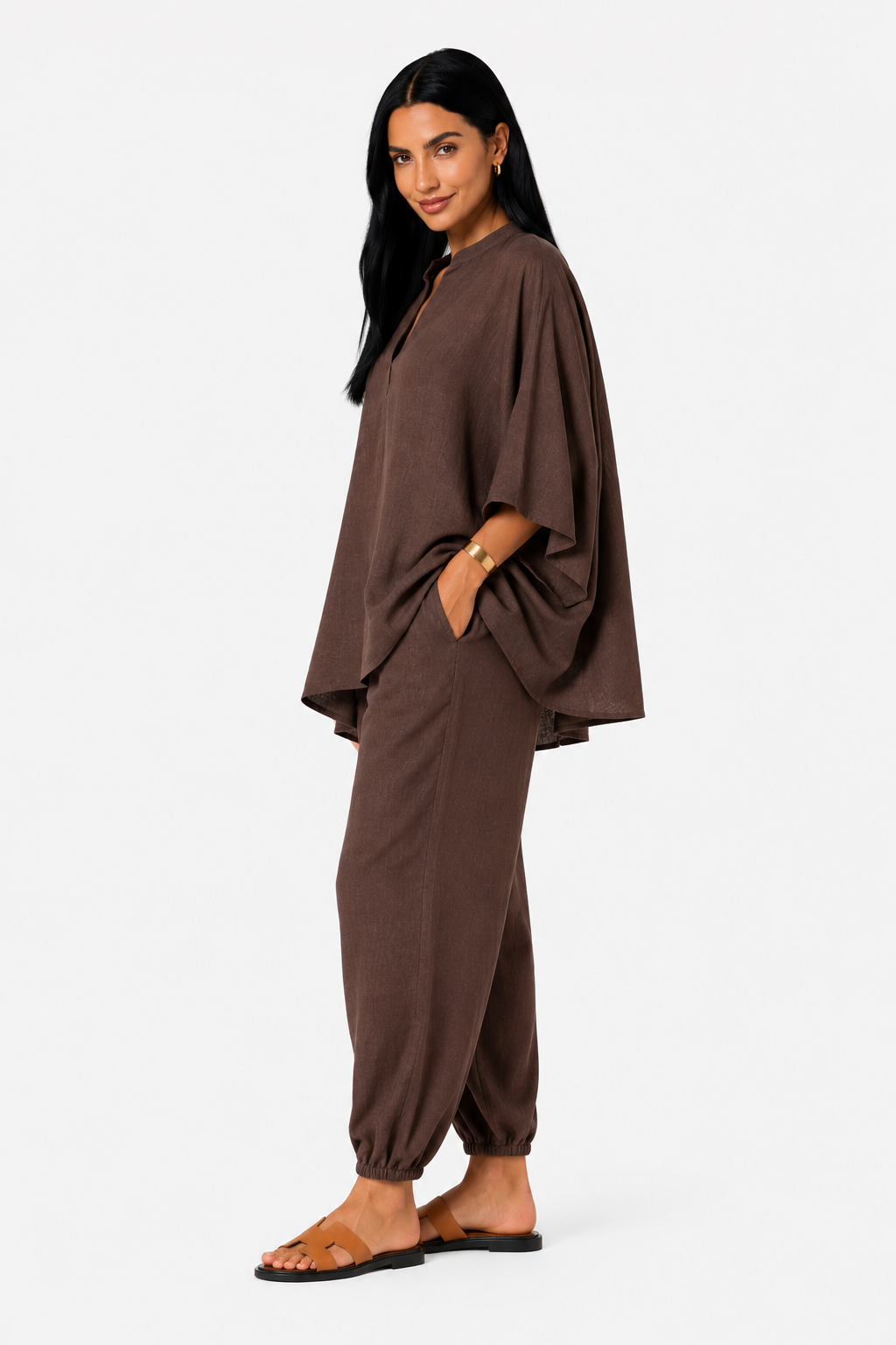 Marina | Conjunto de blusa fluida y pantalón ancho