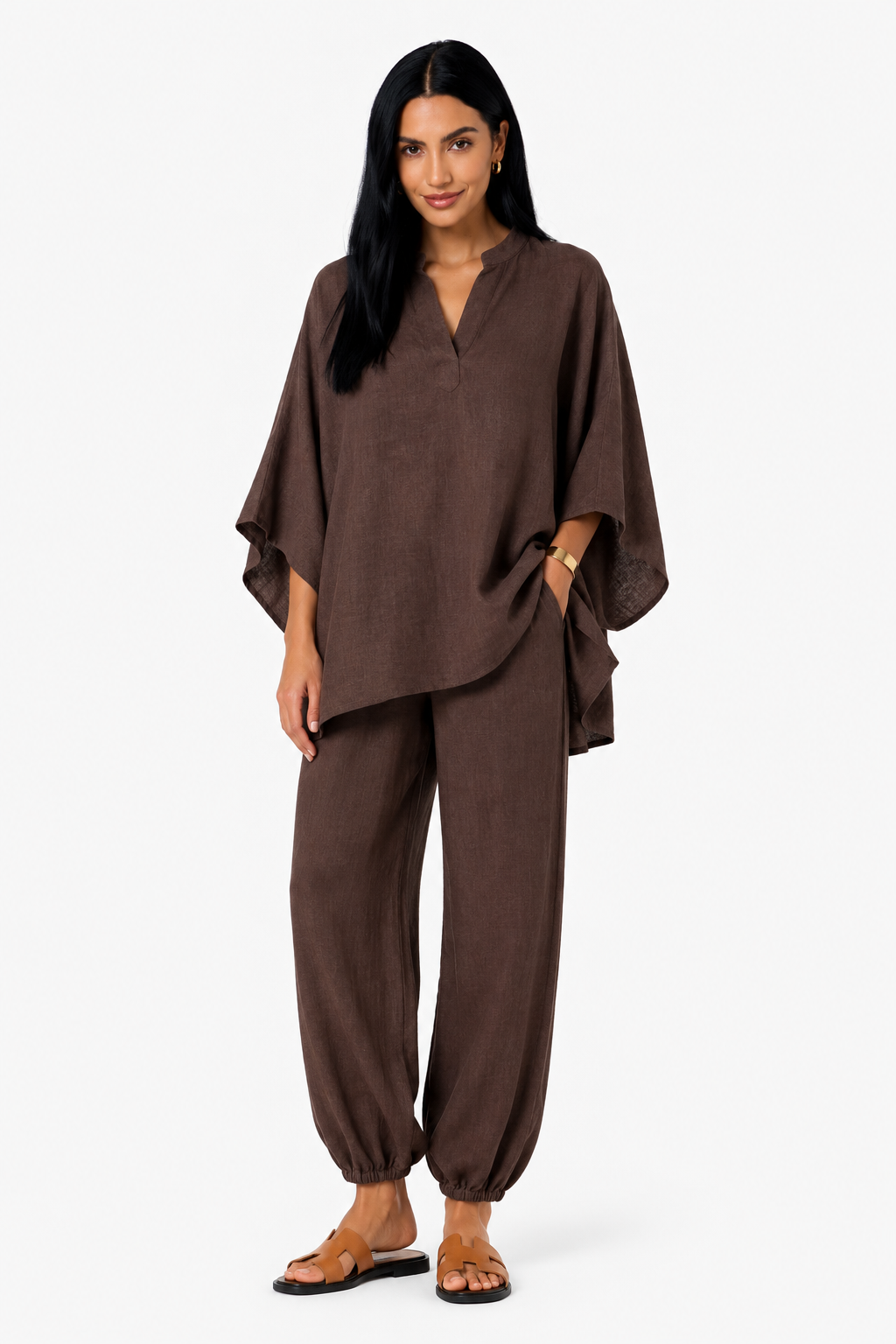 Marina | Conjunto de blusa fluida y pantalón ancho