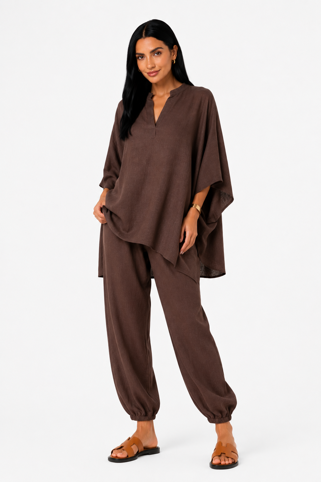 Marina | Conjunto de blusa fluida y pantalón ancho