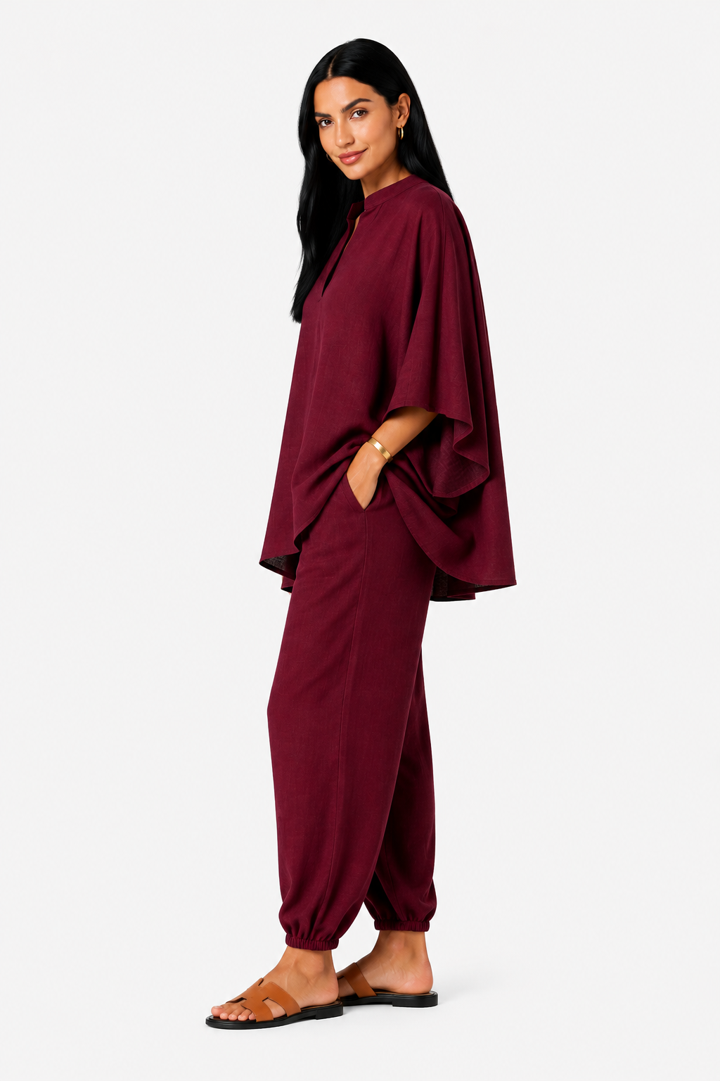 Marina | Conjunto de blusa fluida y pantalón ancho
