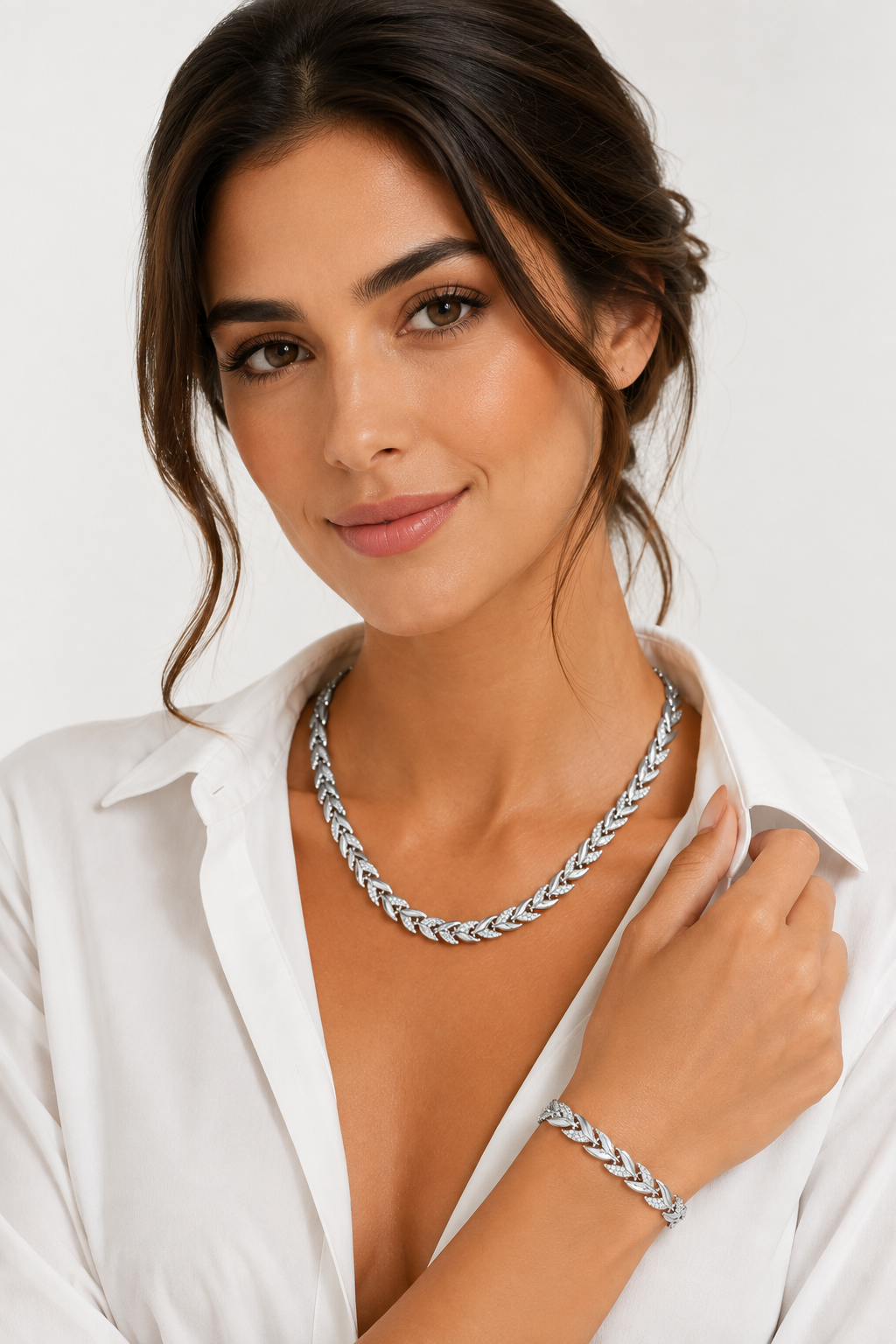 CONJUNTO DE COLLAR Y PULSERA DE ESPIGA