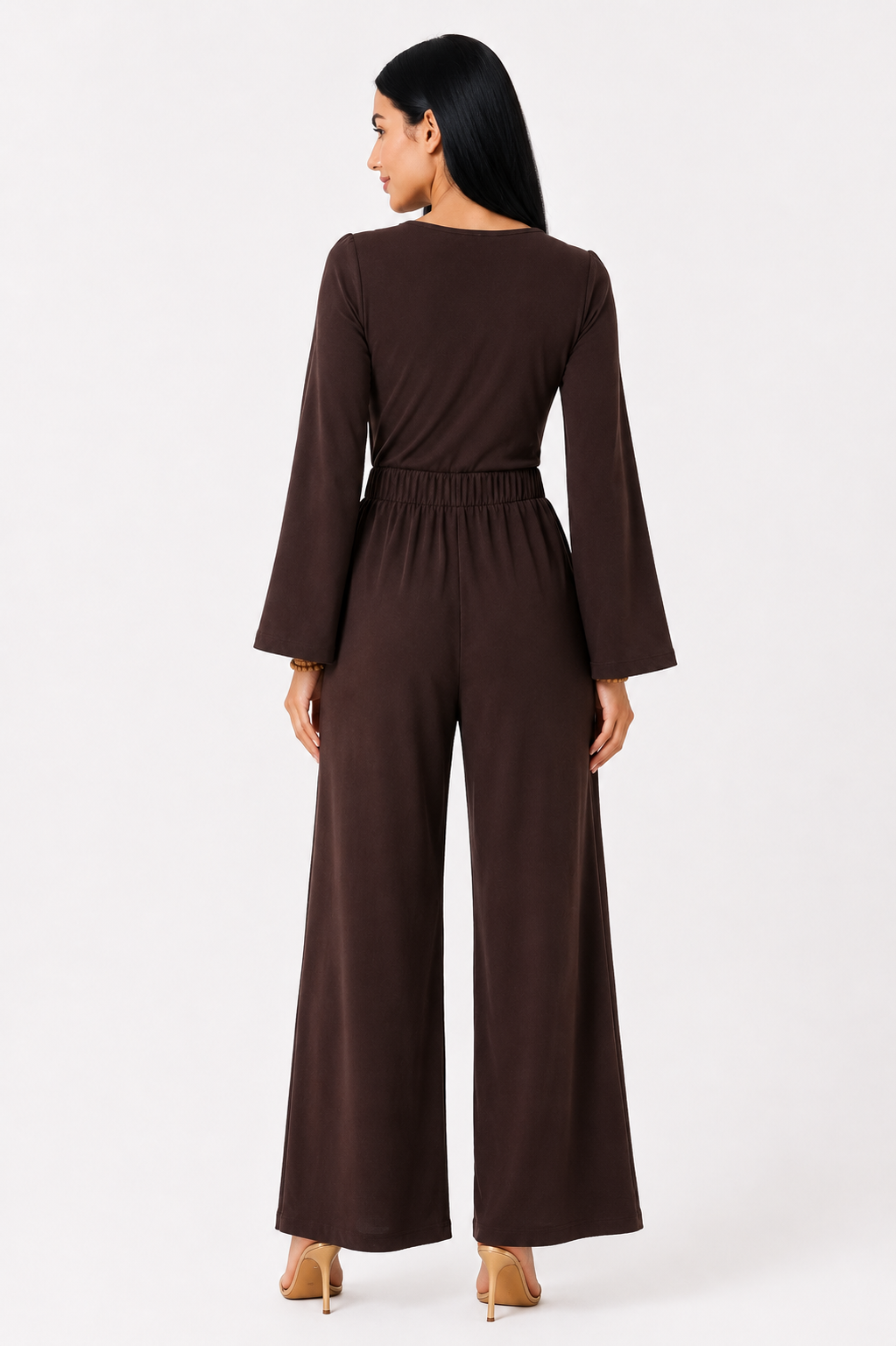Conjunto de blusa y pantalón ancho