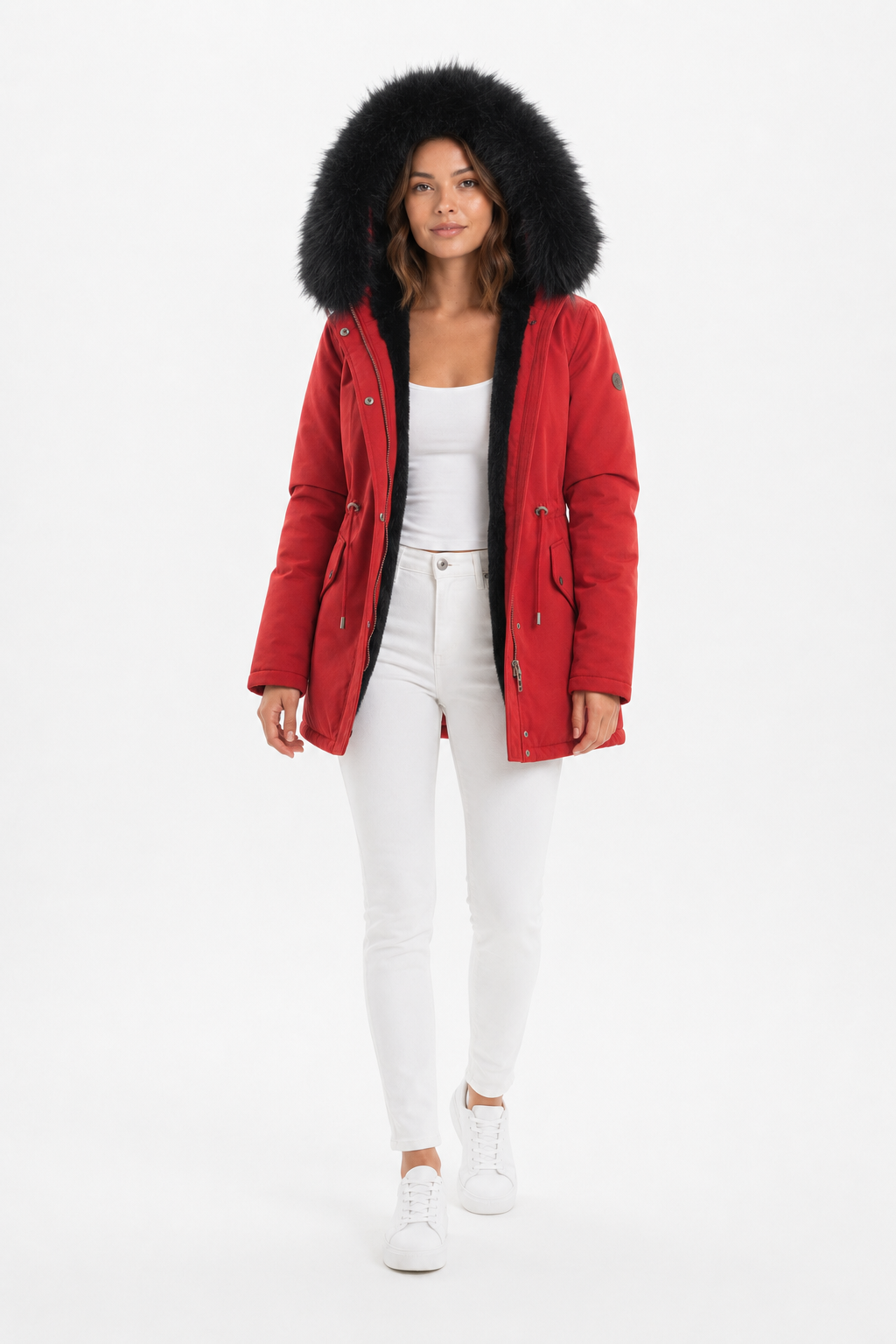 ABRIGO DE INVIERNO CON CAPUCHA DE PELO