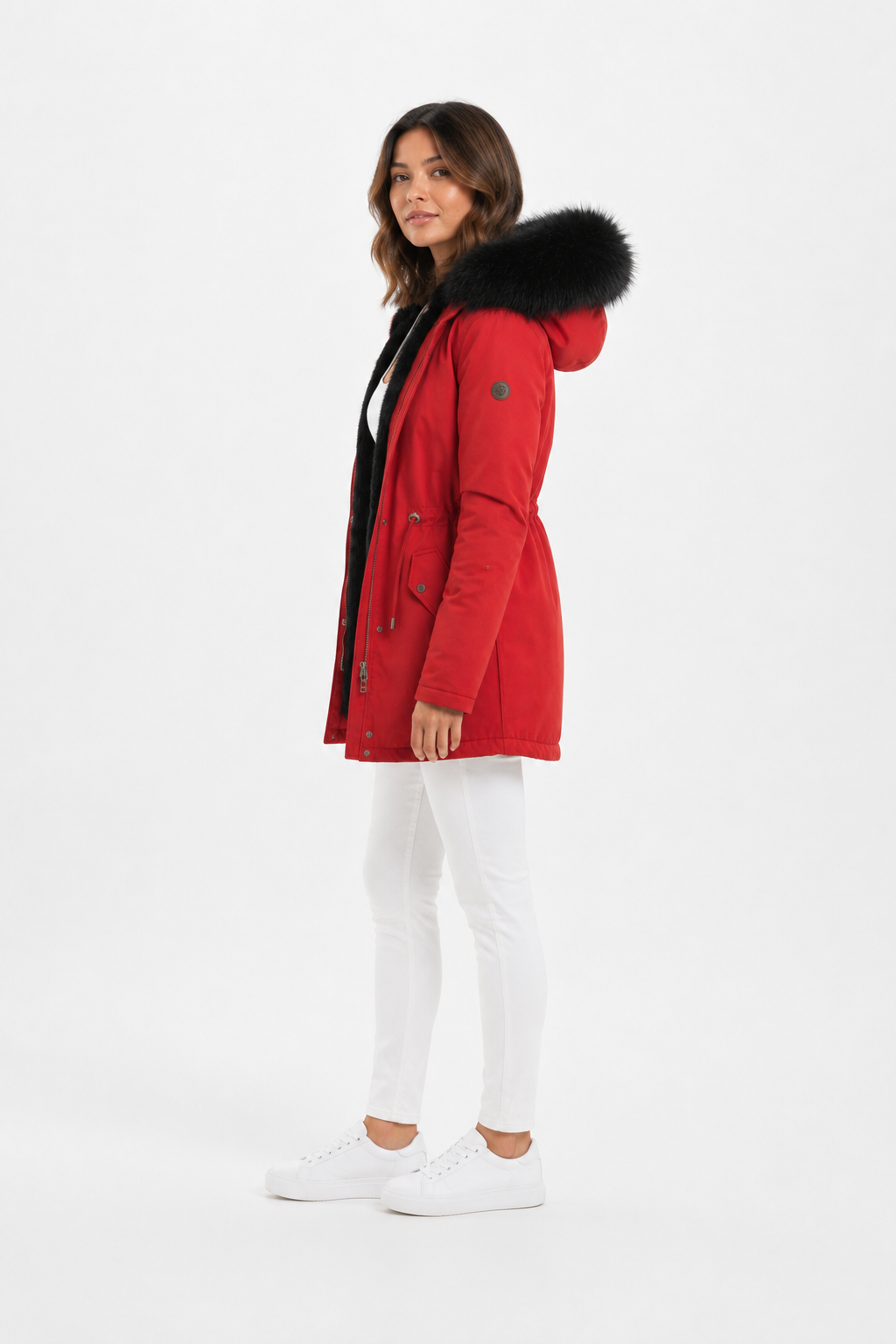 ABRIGO DE INVIERNO CON CAPUCHA DE PELO