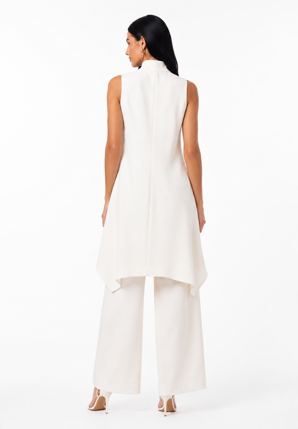 Conjunto elegante asimétrico de dos piezas