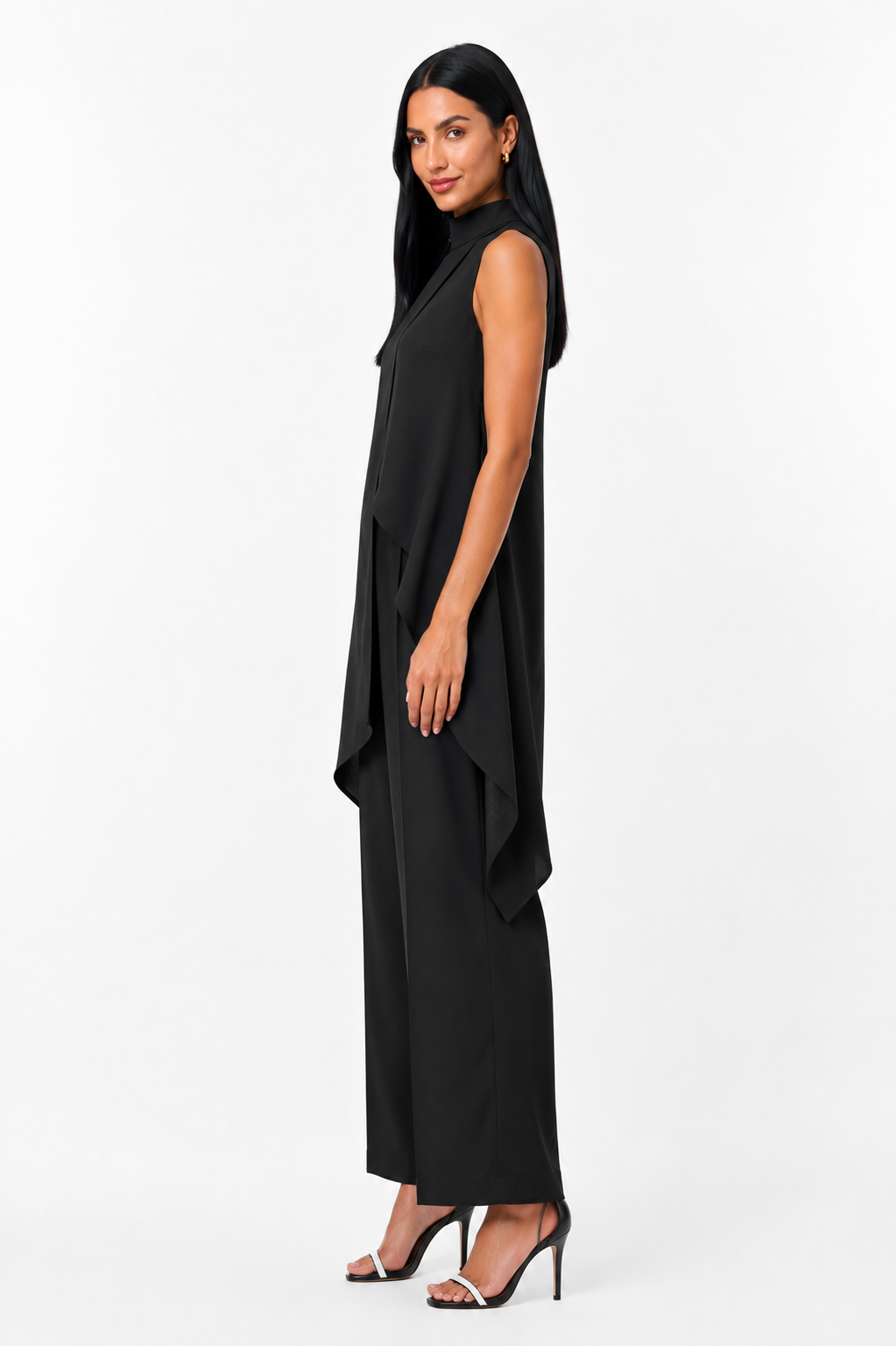 Conjunto elegante asimétrico de dos piezas