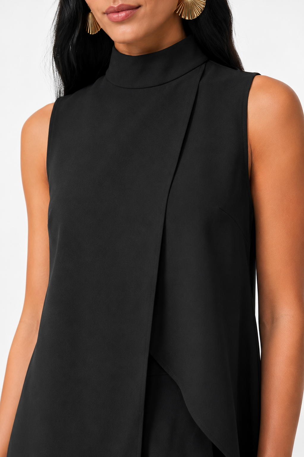 Conjunto elegante asimétrico de dos piezas