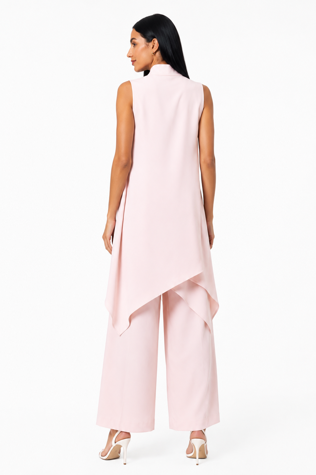 Conjunto elegante asimétrico de dos piezas