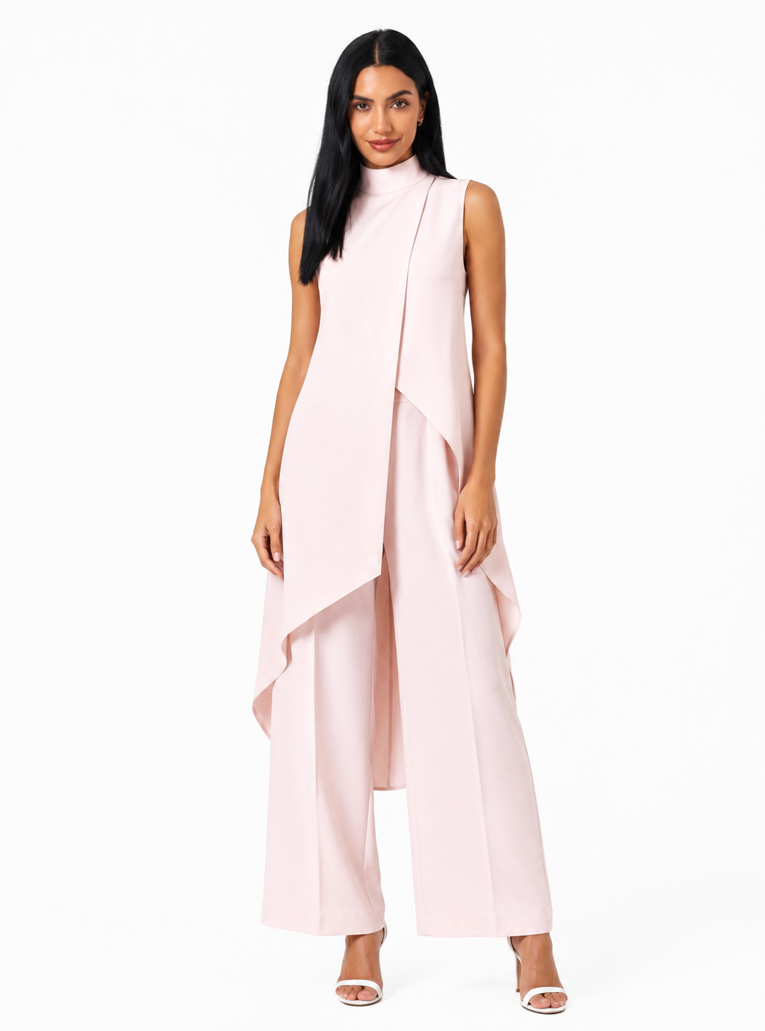 Conjunto elegante asimétrico de dos piezas