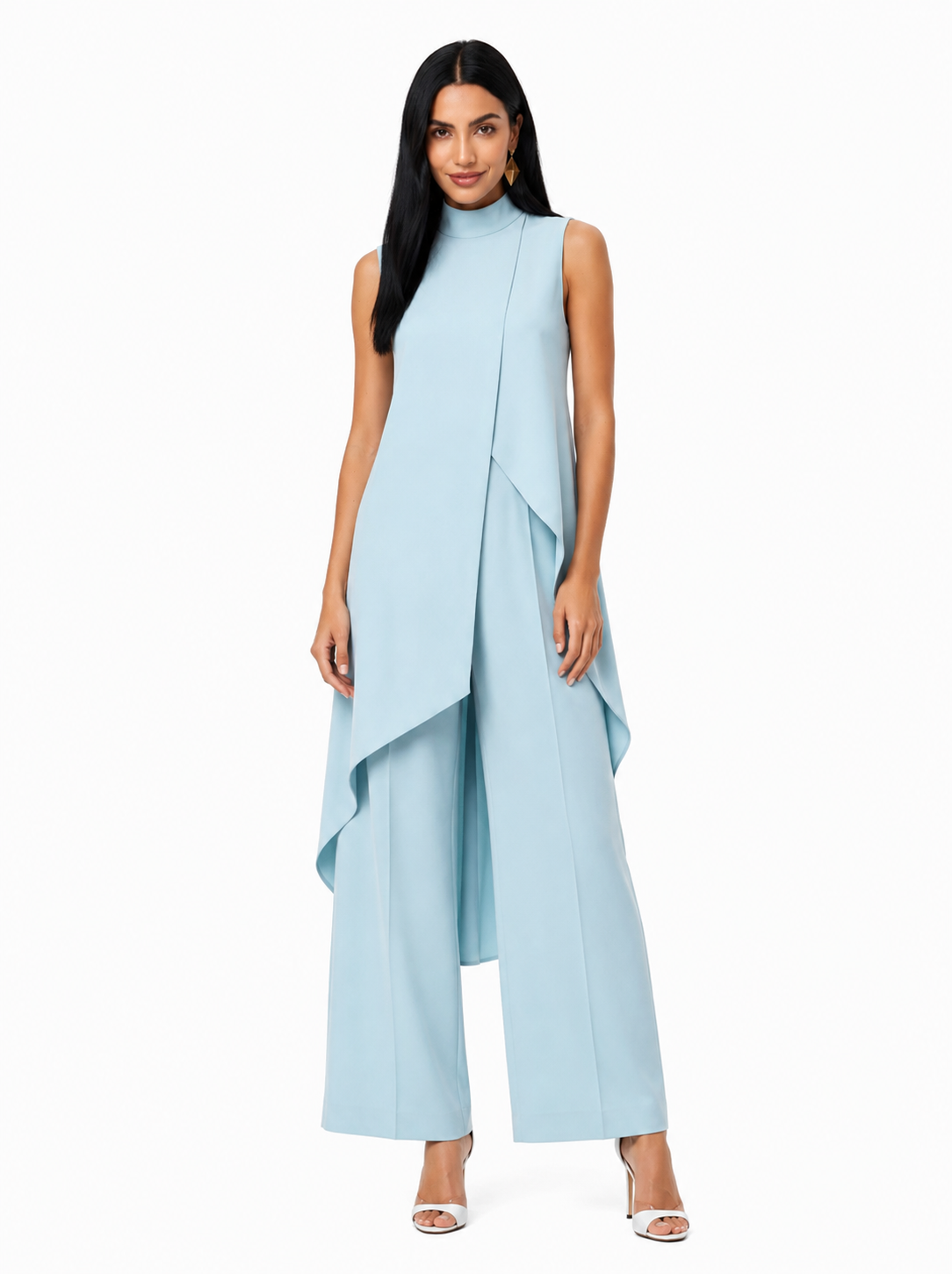 Conjunto elegante asimétrico de dos piezas