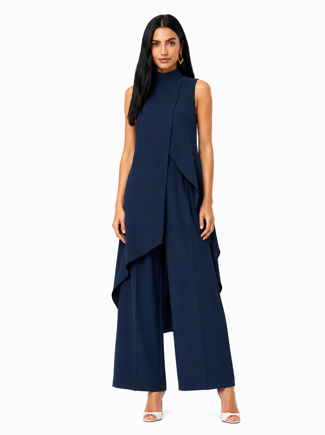 Conjunto elegante asimétrico de dos piezas