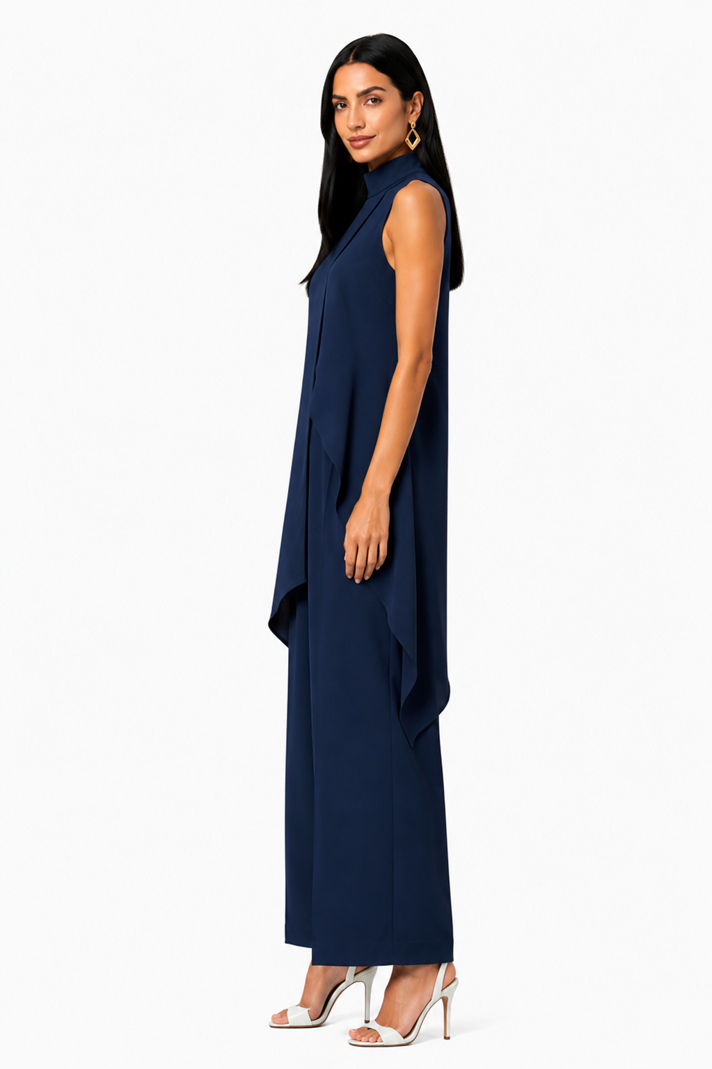 Conjunto elegante asimétrico de dos piezas