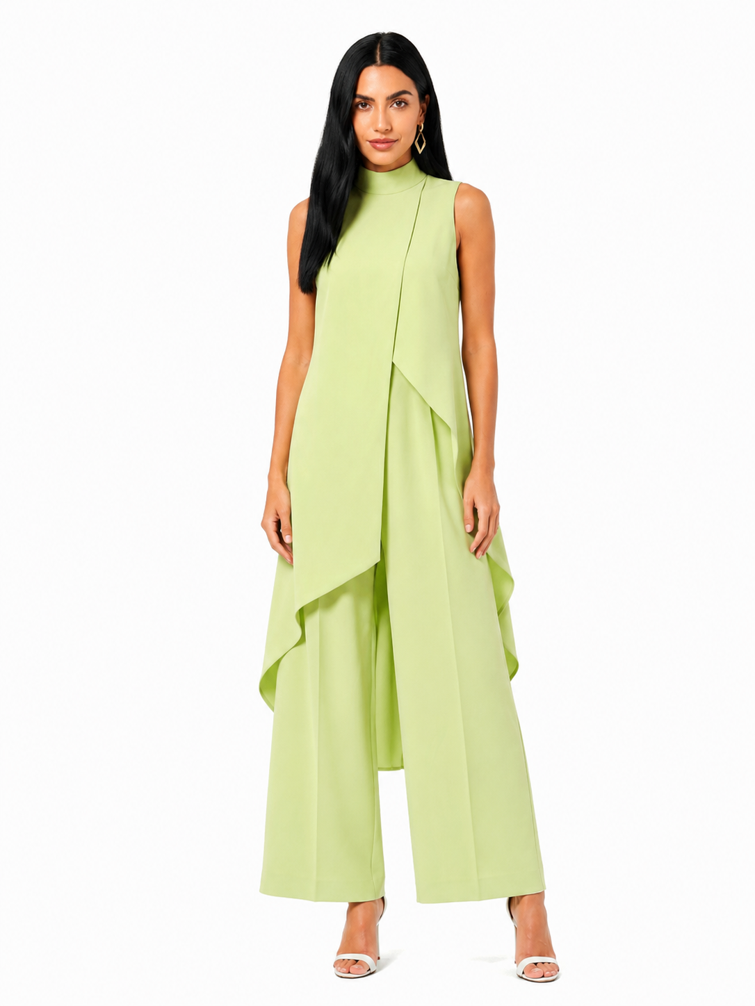 Conjunto elegante asimétrico de dos piezas