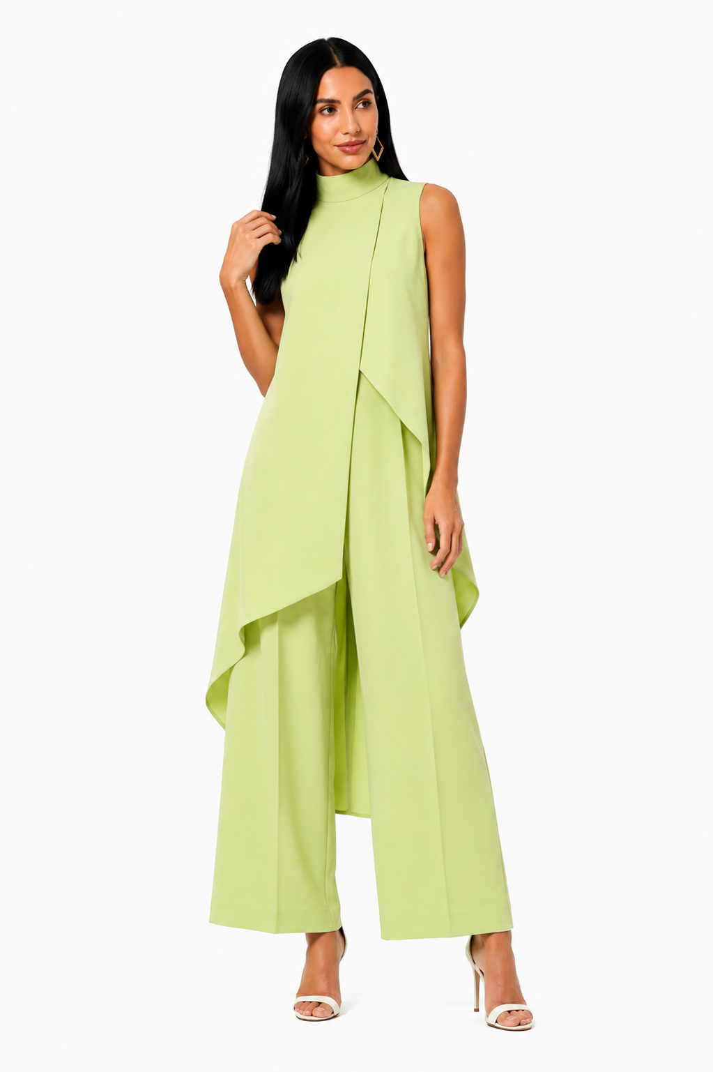 Conjunto elegante asimétrico de dos piezas