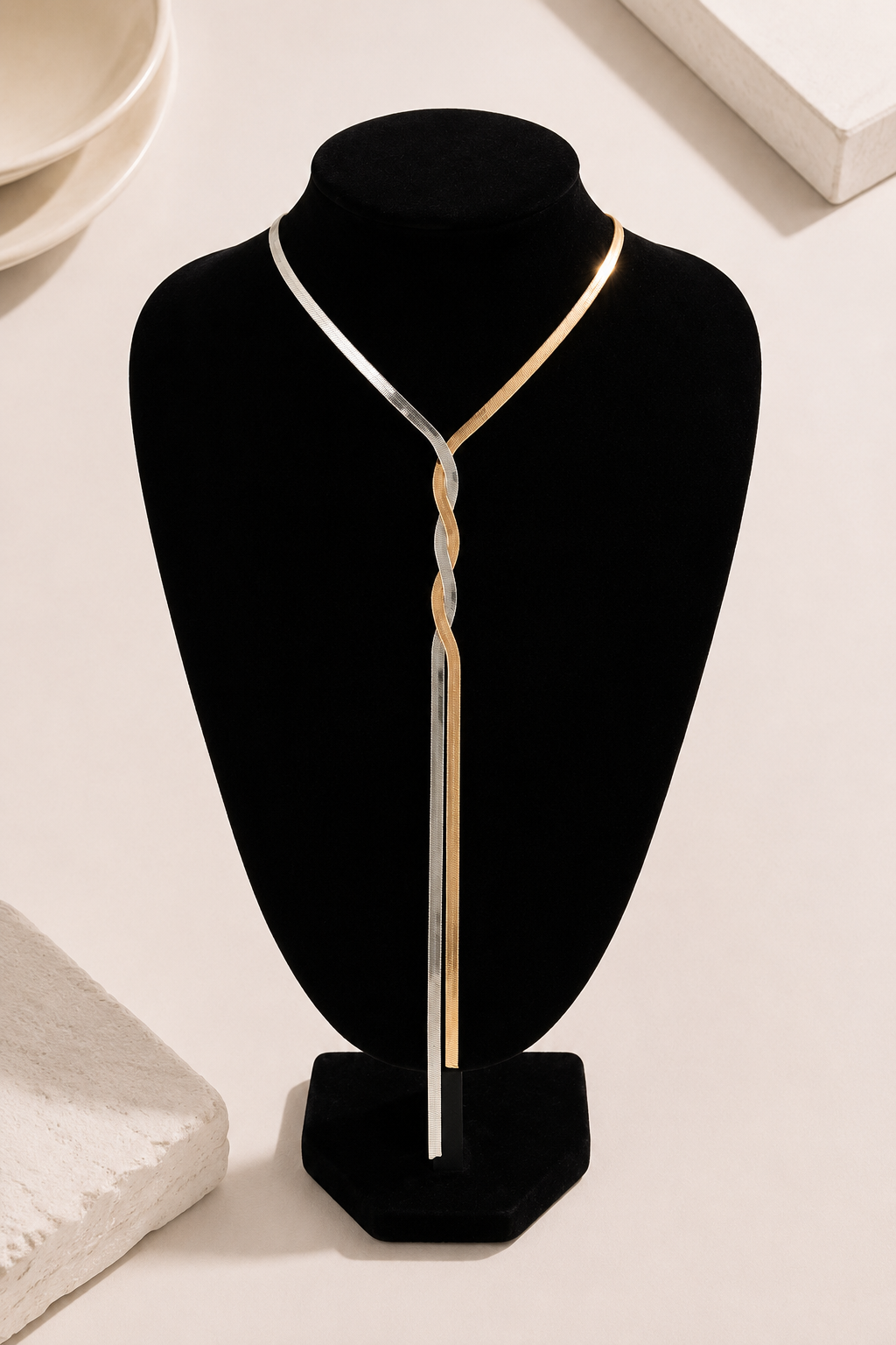 Collar en Y de eslabones retorcidos
