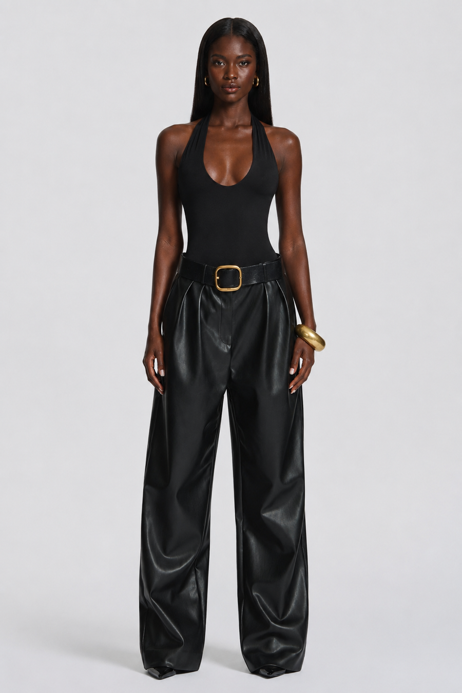 PANTALON DE POLIPIEL NEGRO