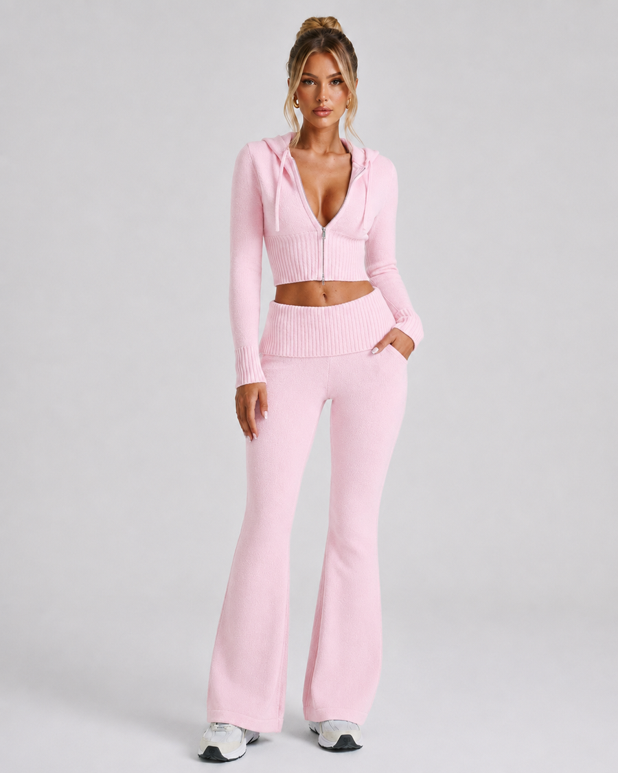 PANTALON DE PUNTO ROSA
