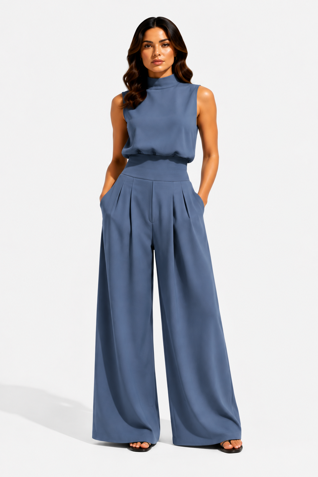 CONJUNTO DE TOP Y PANTALON ANCHO