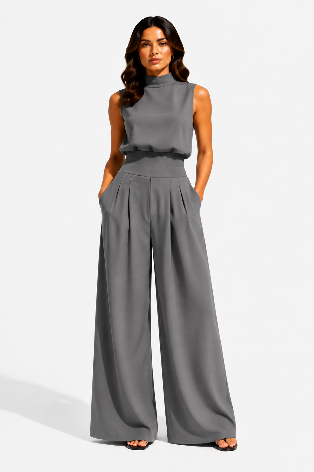 CONJUNTO DE TOP Y PANTALON ANCHO