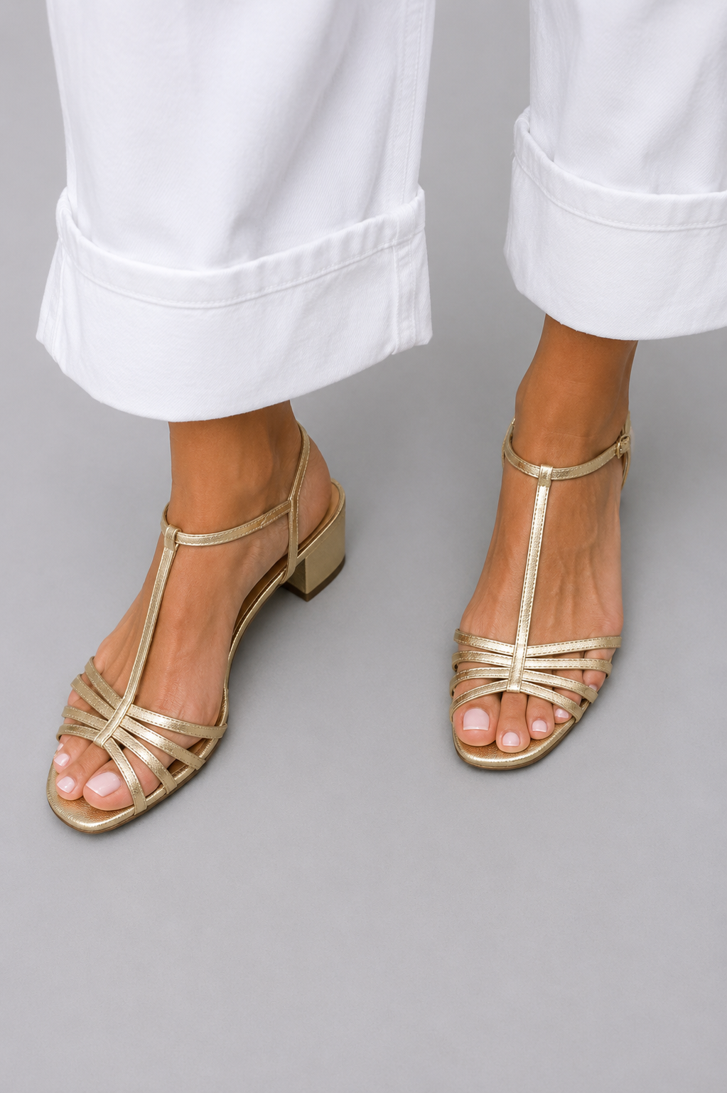 Luz | Sandalias elegantes de tacón bajo