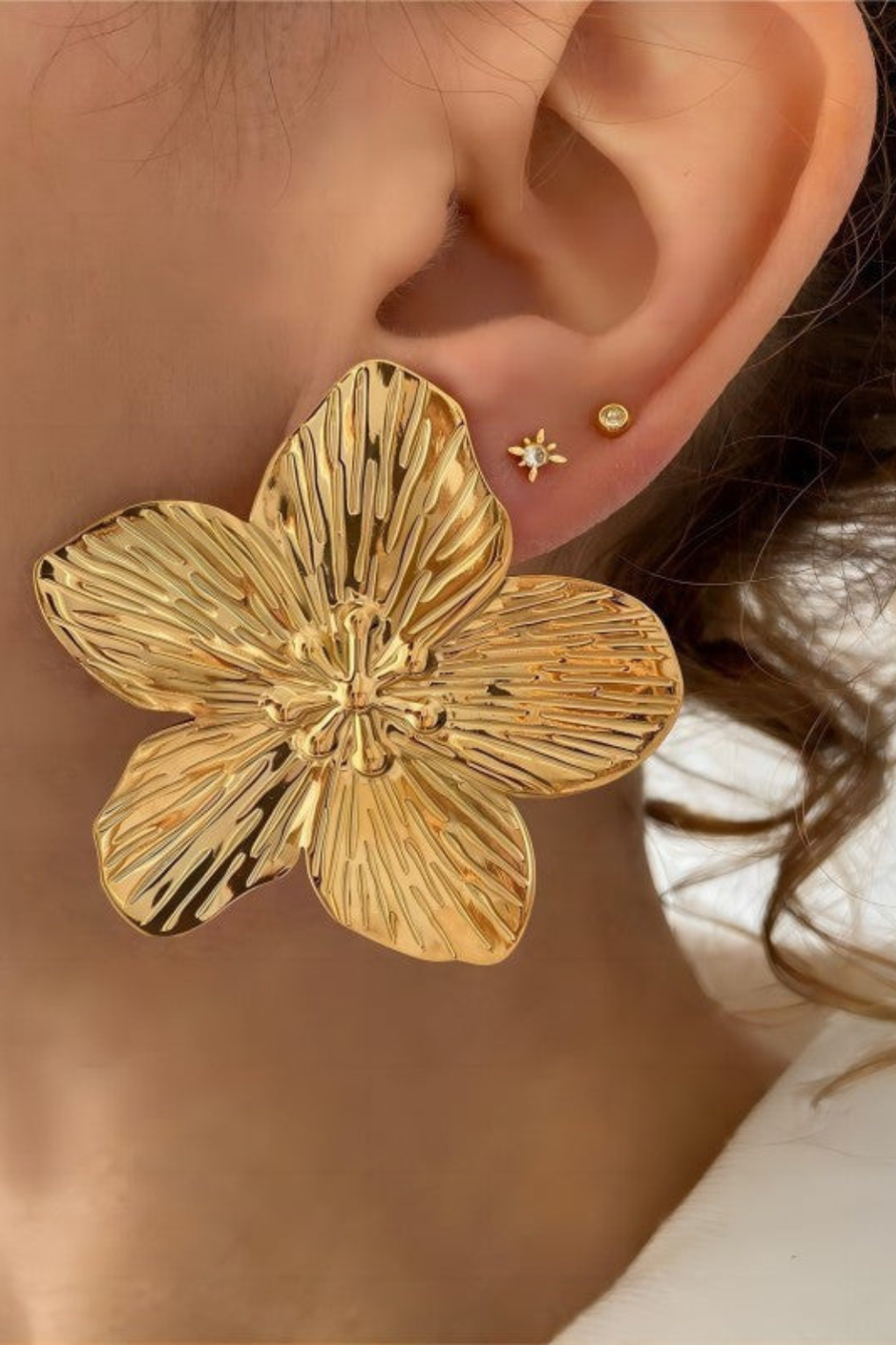 Pendientes Flor | Acabado brillante