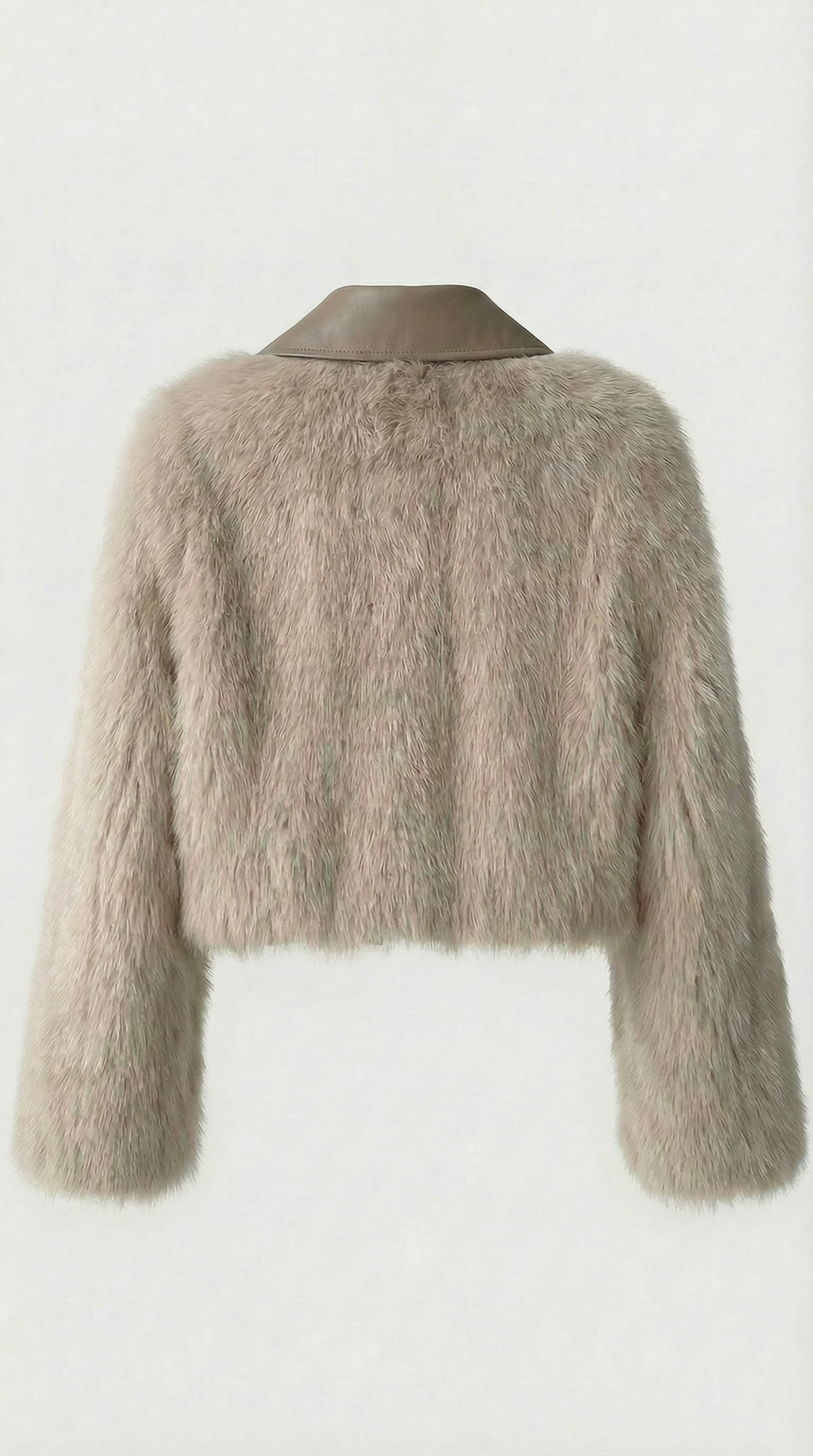 ABRIGO CROPPED DE PIEL VEGANA