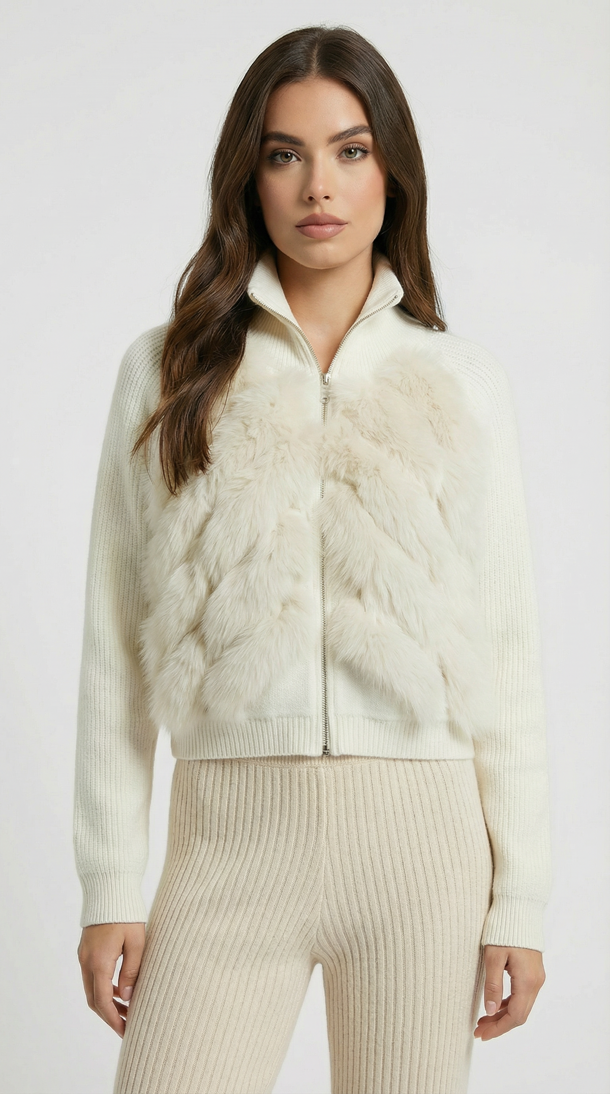 JERSEY HOLGADO CON PANELES DE PELO
