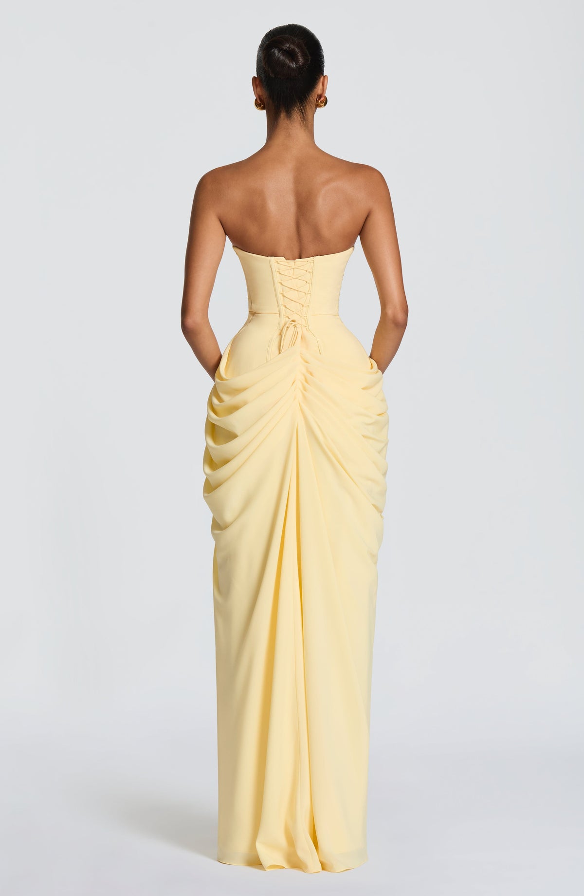 VESTIDO LARGO DRAPEADO