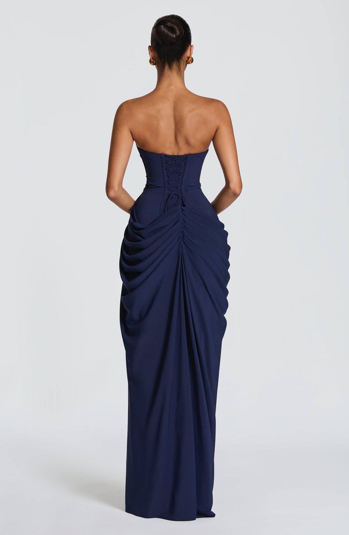 VESTIDO LARGO DRAPEADO