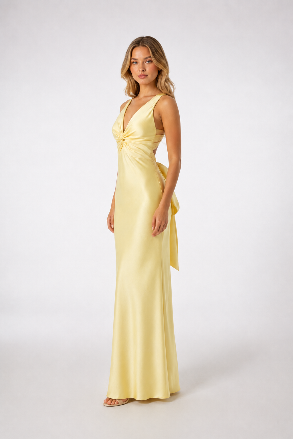 VESTIDO MAXI SIN MANGAS AMARILLO