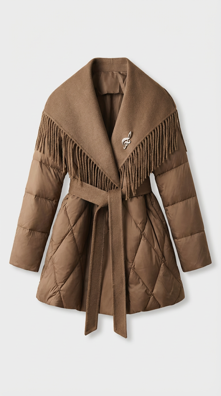 CHAQUETA HIBRIDA DE LANA Y PLUMON