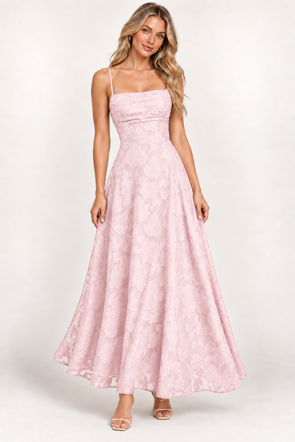 VESTIDO MAXI DE ENCAJE BOTÁNICO