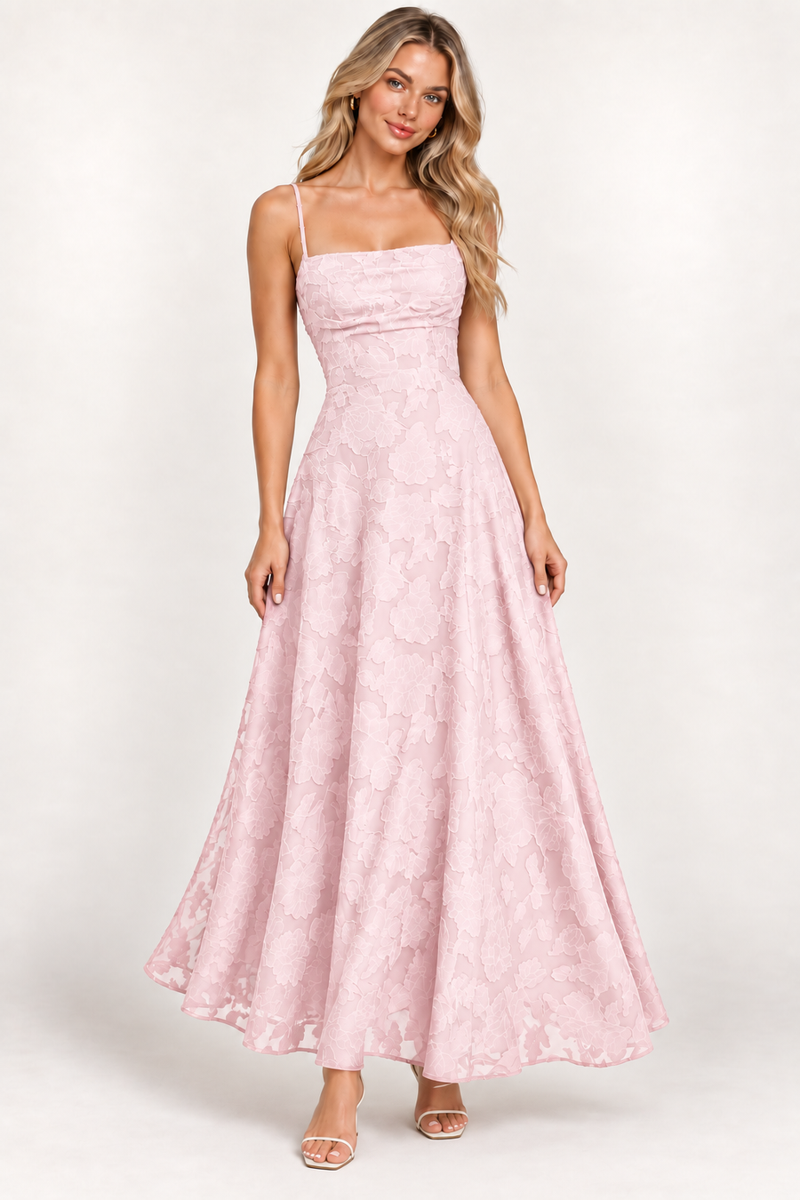 VESTIDO MAXI DE ENCAJE BOTÁNICO
