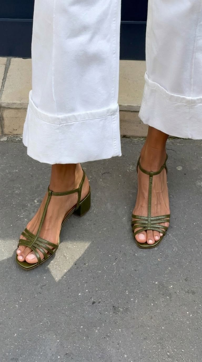 Luz | Sandalias elegantes de tacón bajo
