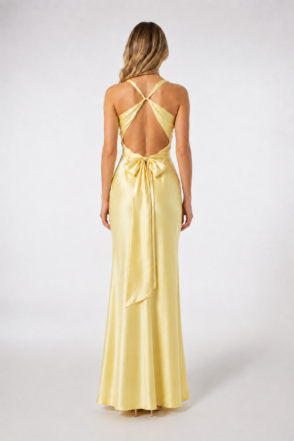 VESTIDO MAXI SIN MANGAS AMARILLO