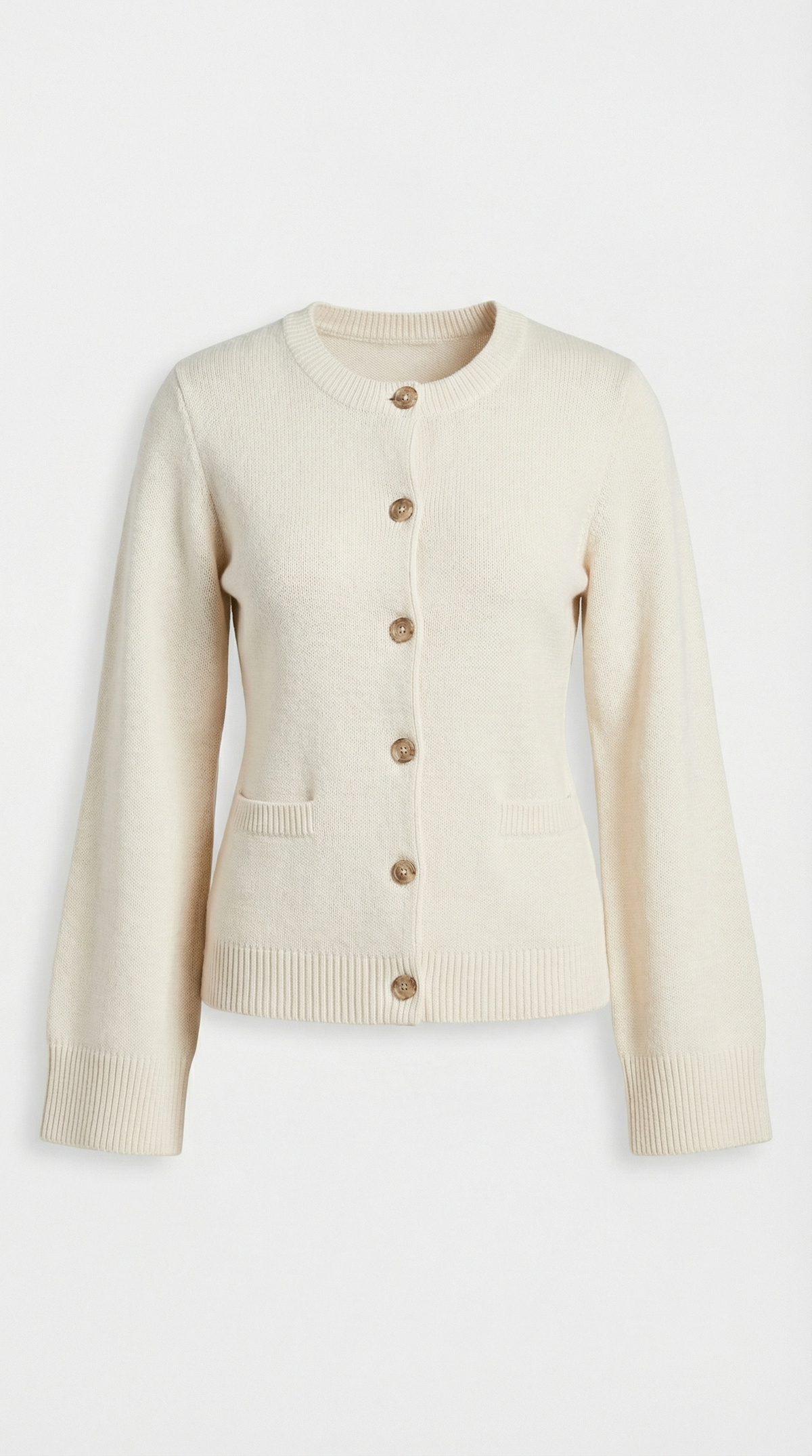 CARDIGAN MINIMALISTA DE PUNTO MARFIL