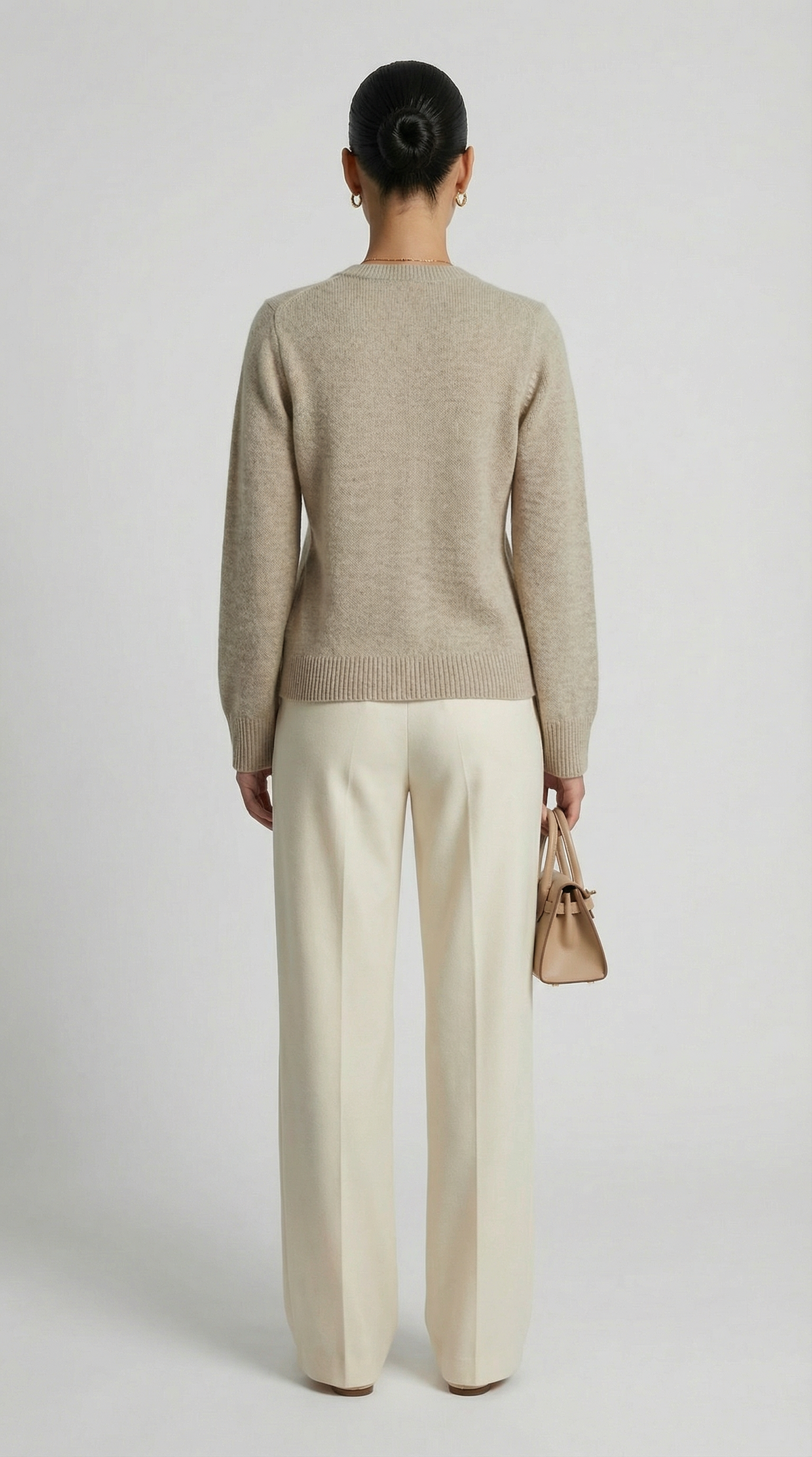 CARDIGAN MINIMALISTA DE PUNTO BEIGE