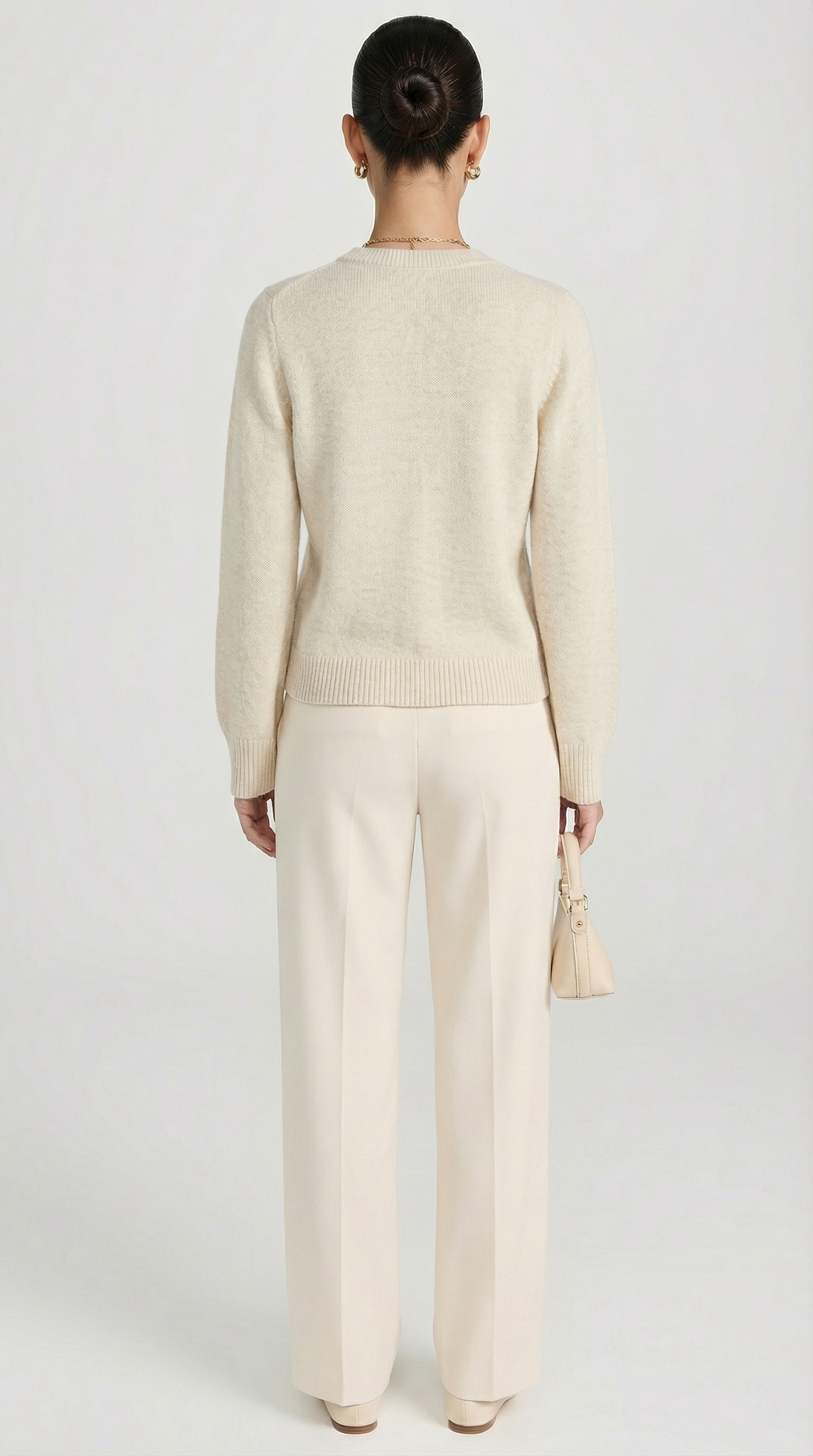 CARDIGAN MINIMALISTA DE PUNTO MARFIL
