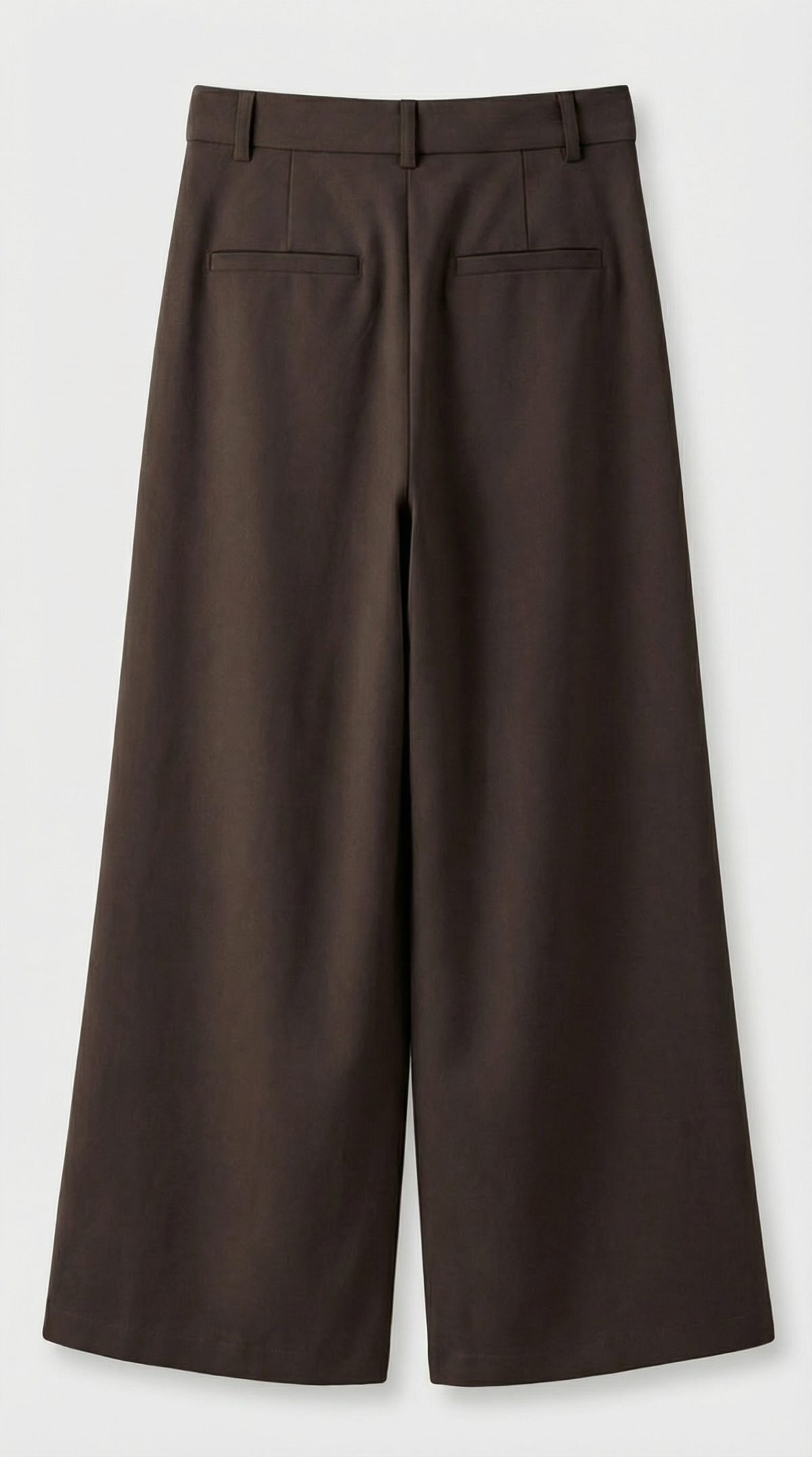 PANTALON ANCHO PLISADO CON LAZADA MARRON