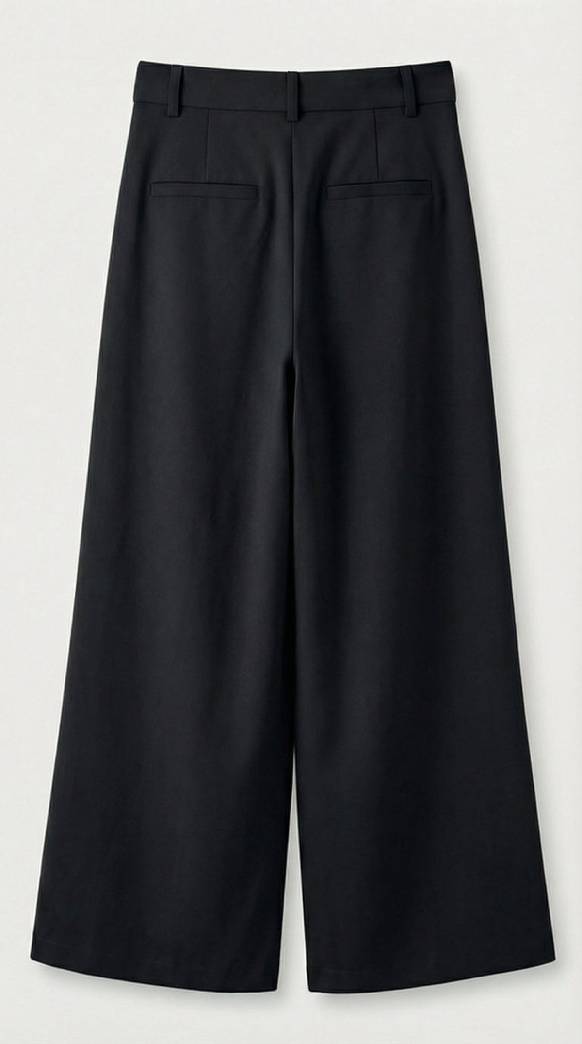 PANTALON ANCHO PLISADO CON LAZADA NEGRO