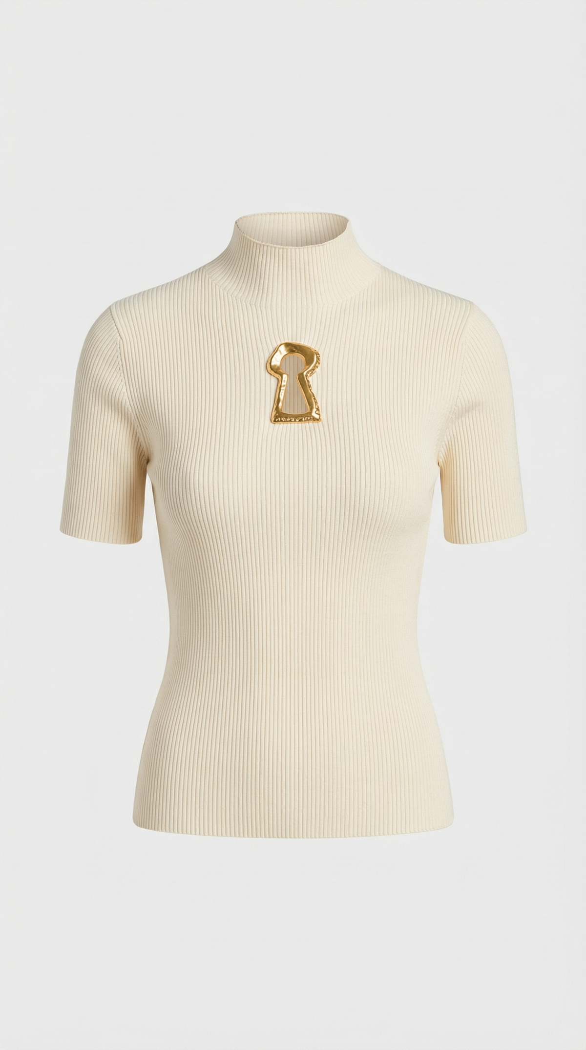 TOP DE PUNTO CANALE CON DETALLE METALICO BEIGE